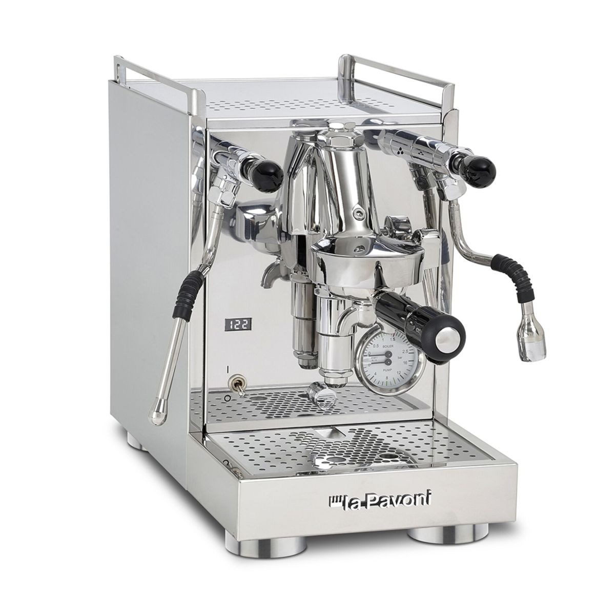 La Pavoni Siebträgermaschine Mini Cellini X Hochglanz-Edelstahlgehäuse