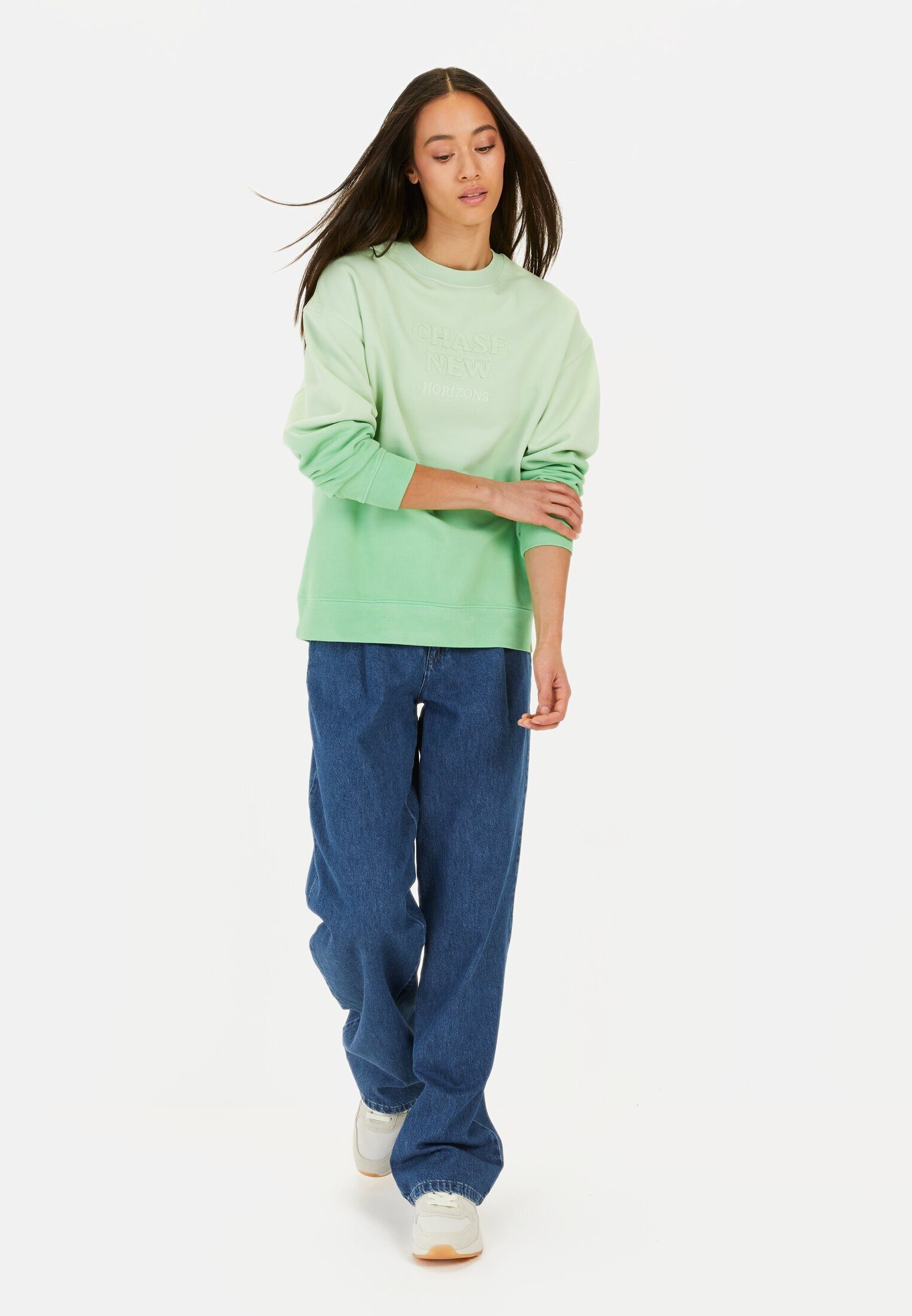 camel active Sweatshirt mit Garment Dye-Effekt Langarm
