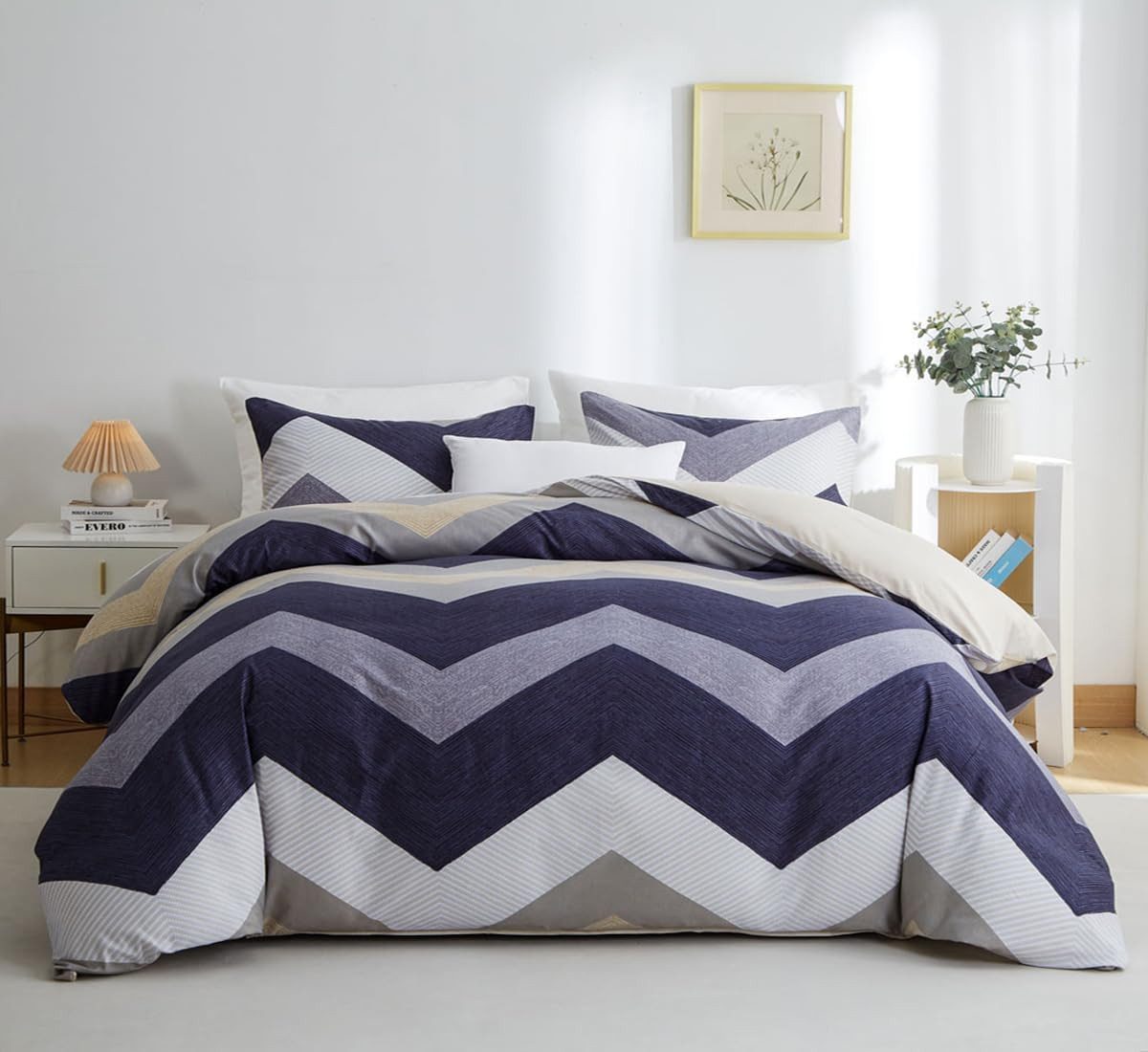 ibettertec Bettwäsche Bettwäsche Set 135x200cm,155x220cm Bettbezug günstig online kaufen