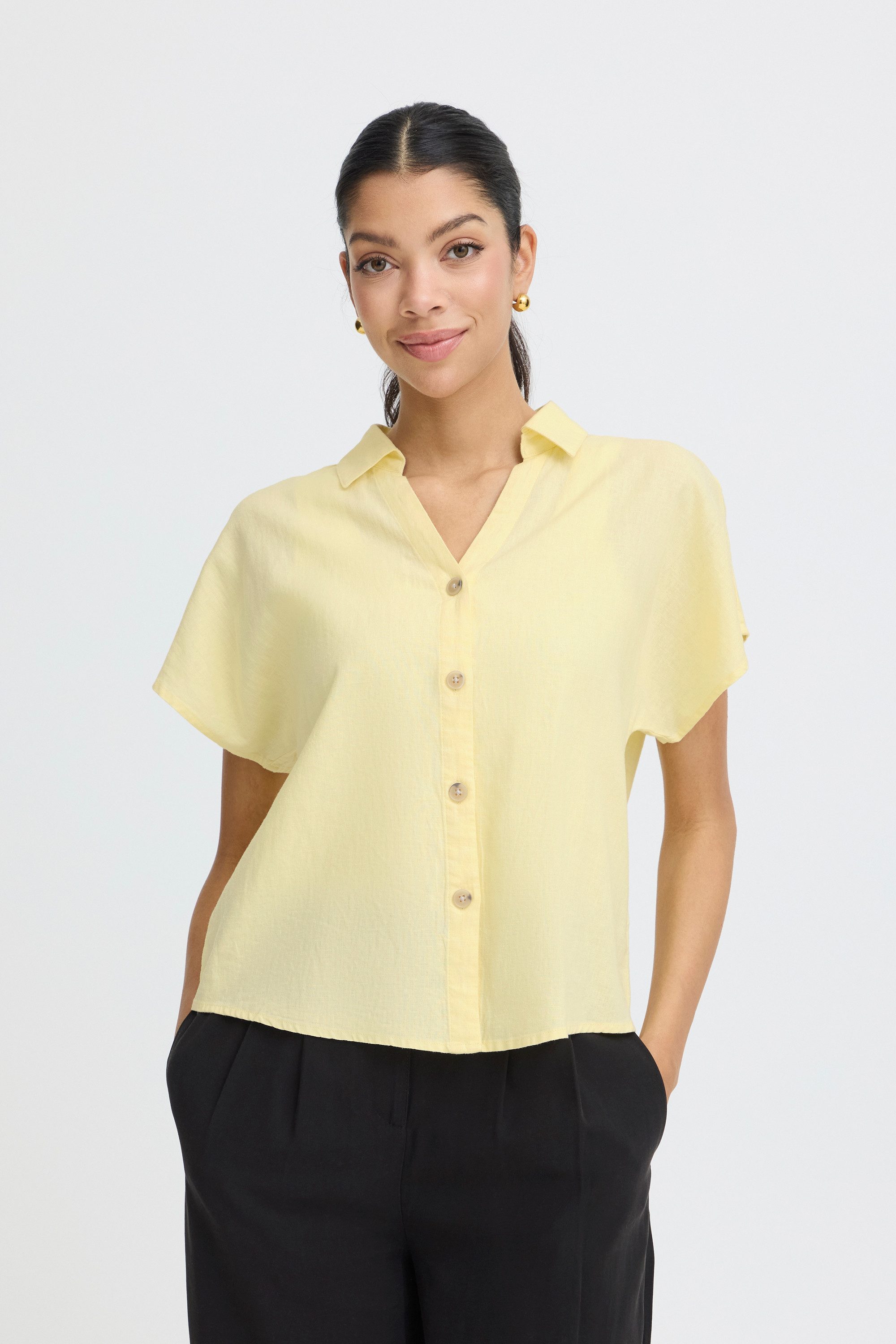 b.young Kurzarmhemd Kurzarm-Bluse BYFALAKKA