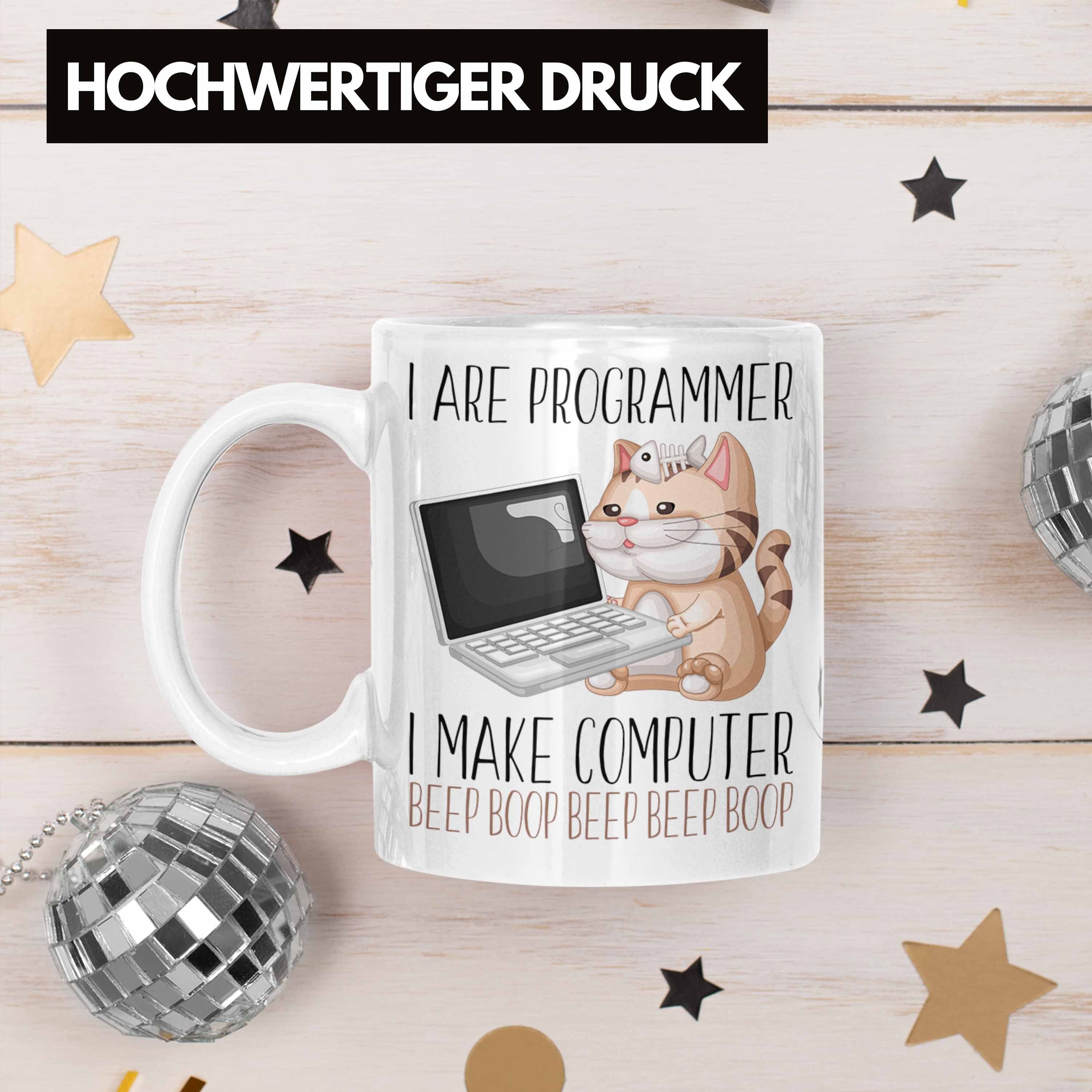 Entwickler Trendation Tasse Geschenk Ges Programmierer IT Weiss Techniker Tasse Kaffee-Becher