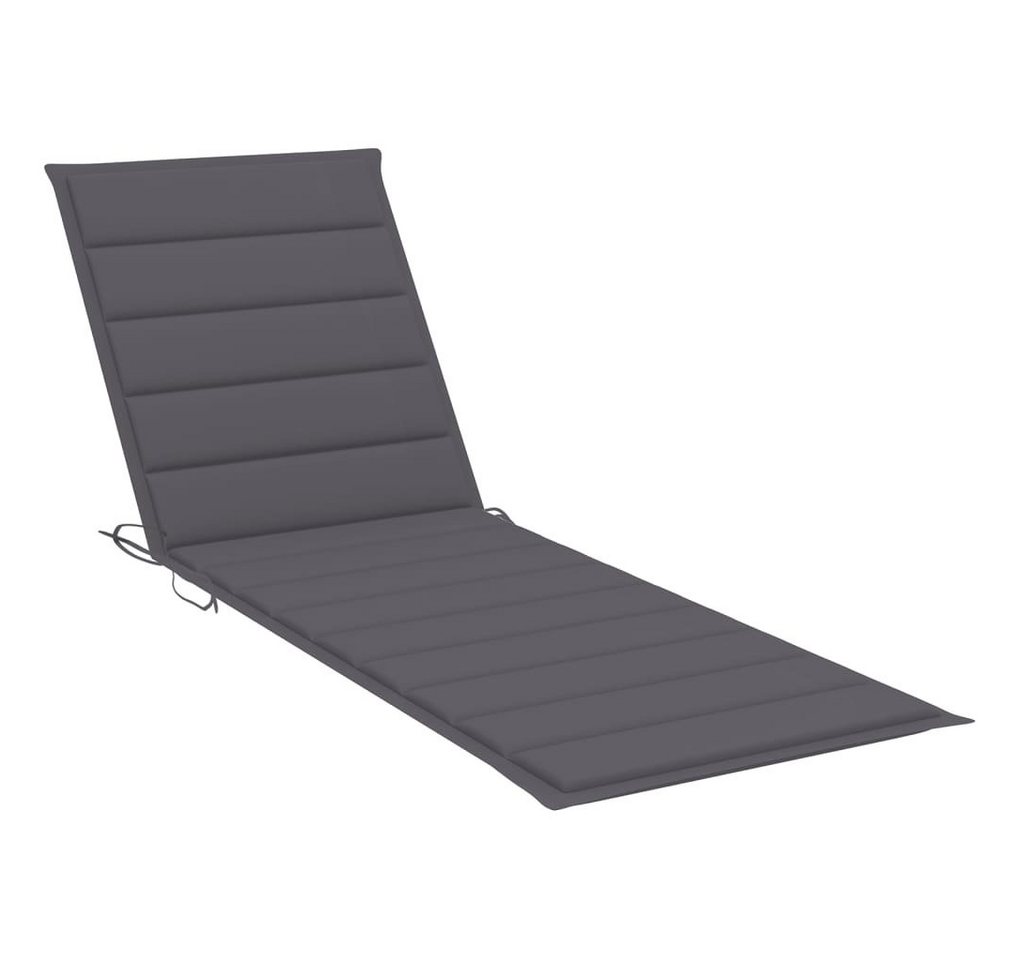 Thumbnail - vidaXL Wellnessliege Gartenliege Sonnenliege Holzliege mit Beistelltisch grauen Auflagen Ki
