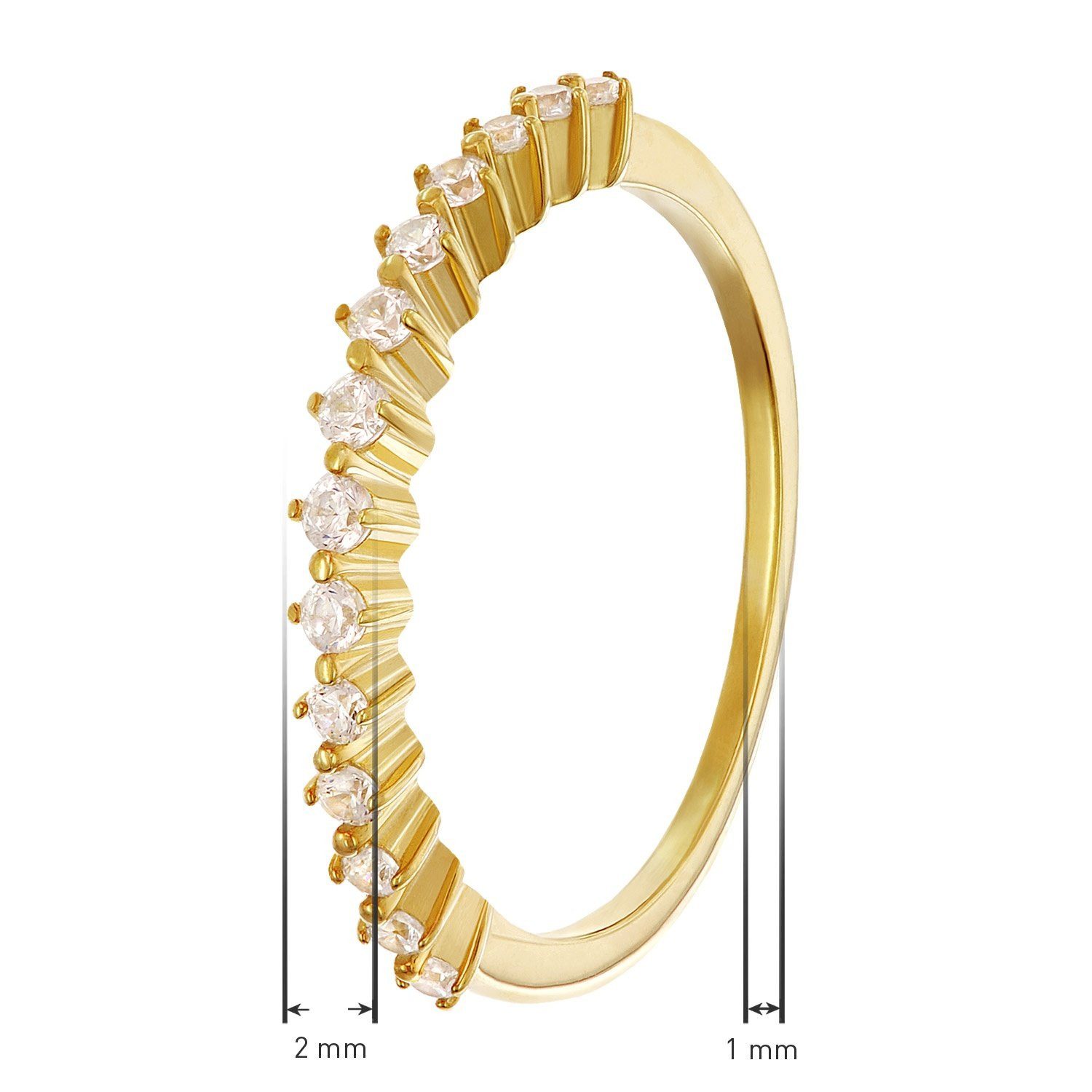 trendor Goldring DamenGold 333/8K mit Zirkonias günstig online kaufen
