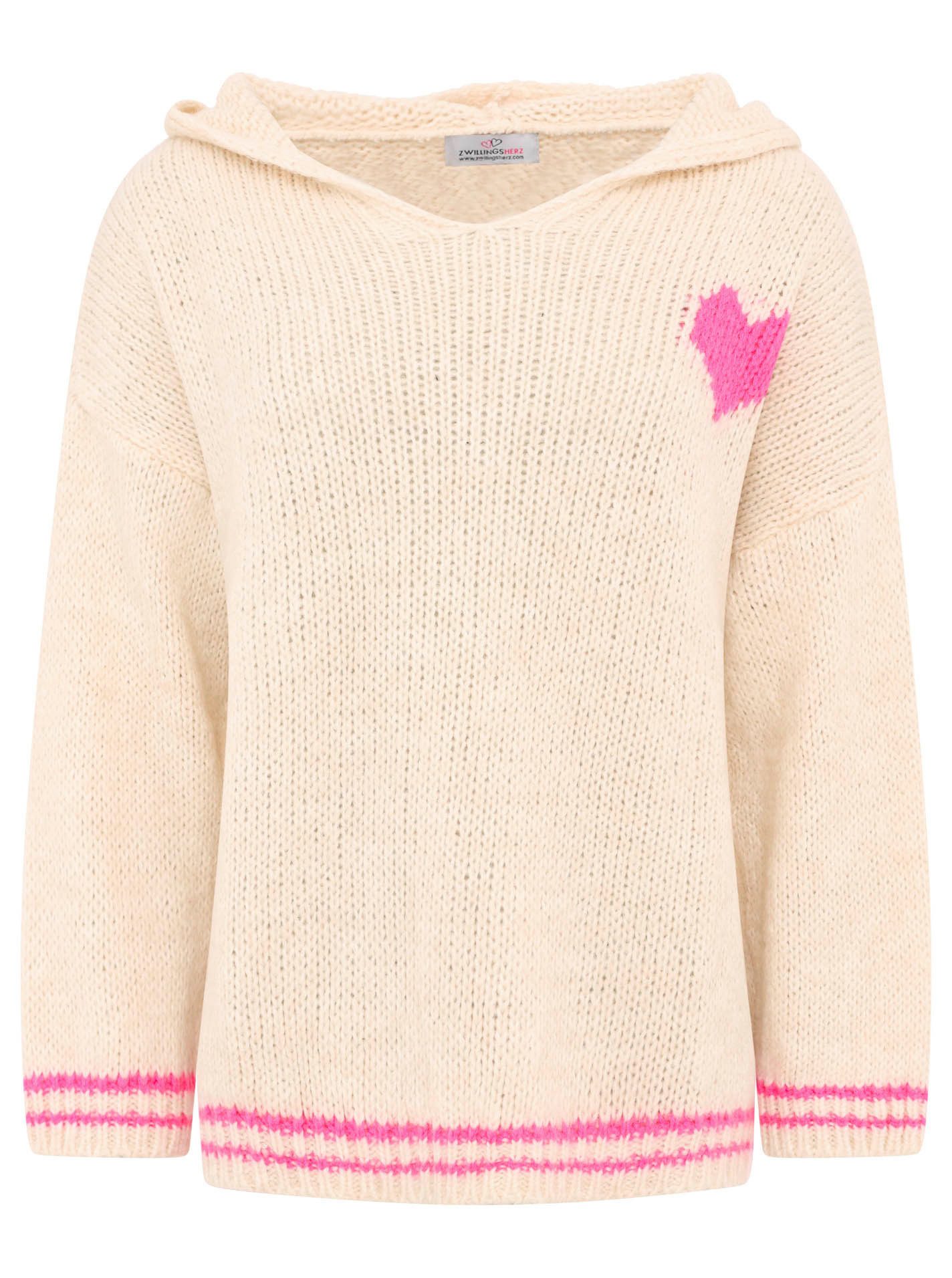 Zwillingsherz Kapuzenpullover "Herz" mit figurumspielendem, lässigem günstig online kaufen