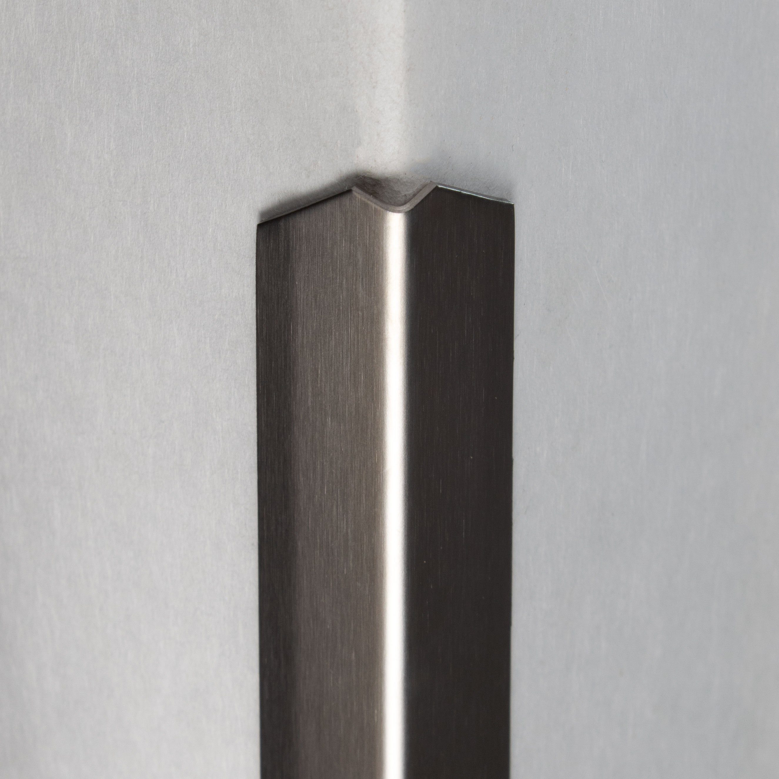 PROVISTON Eckprofil Aluminium, 20 x 20 x 1000 mm, Edelstahl matt, Bau- & Montageprofile