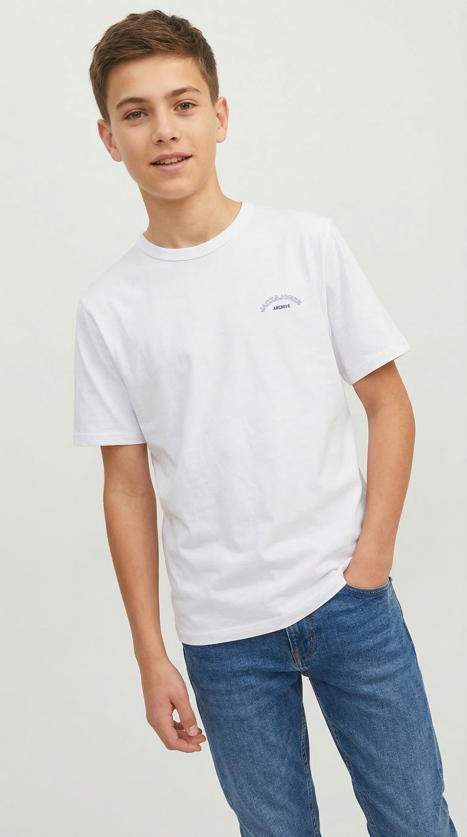 T-Shirt JJCOLLEGE LOGO TEE SS CN 2PK MP JNR