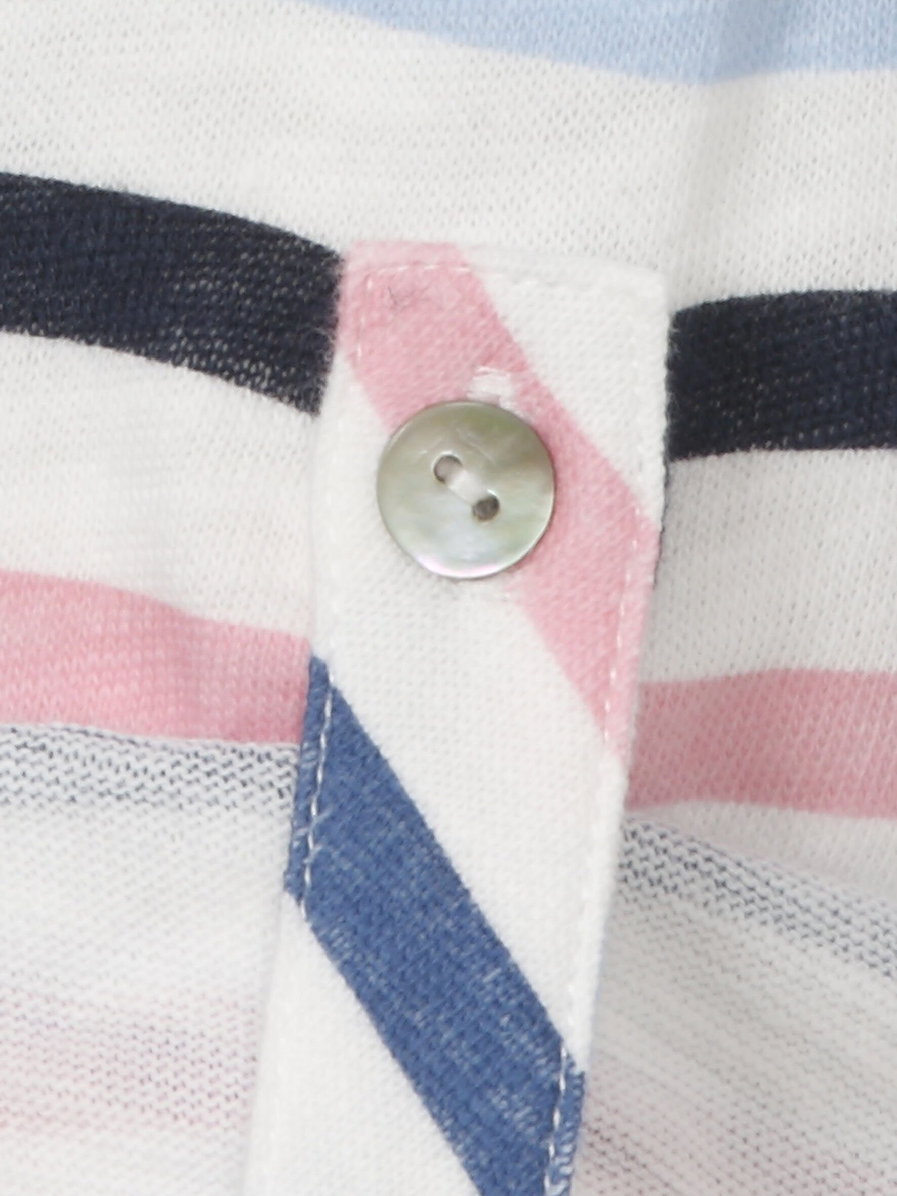 VIA APPIA DUE Sweatshirt Modisches indigo mit Langarmshirt überschnittenen multicolor Schultern