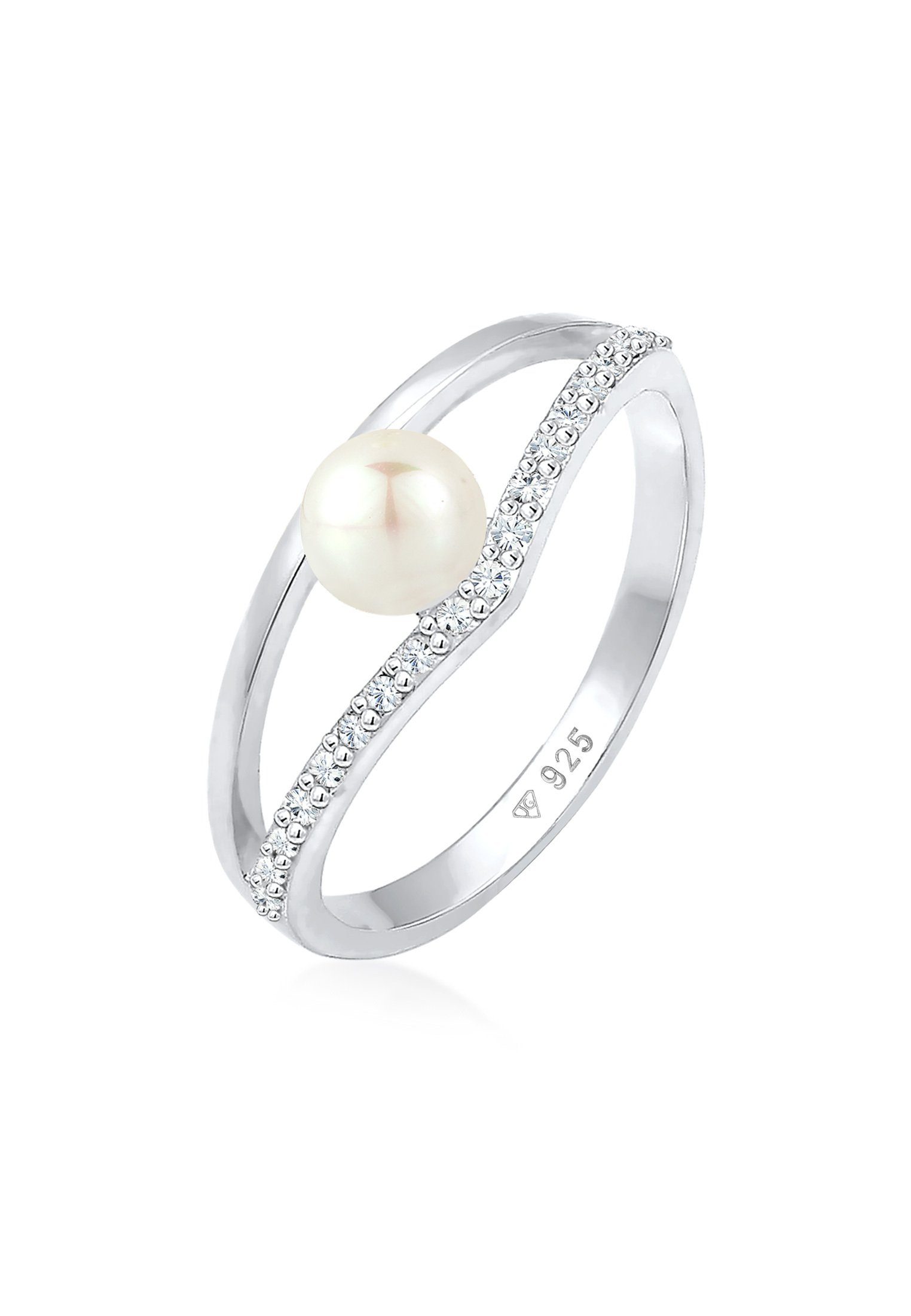 Elli Verlobungsring Süßwasserzuchtperle Kristalle 925 Sterling günstig online kaufen
