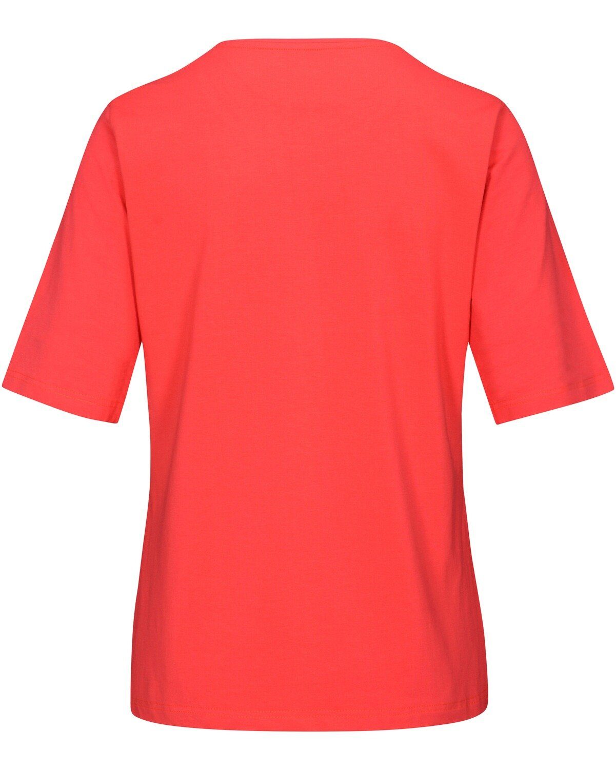 Rot Halbarm-Shirt T-Shirt Clarina