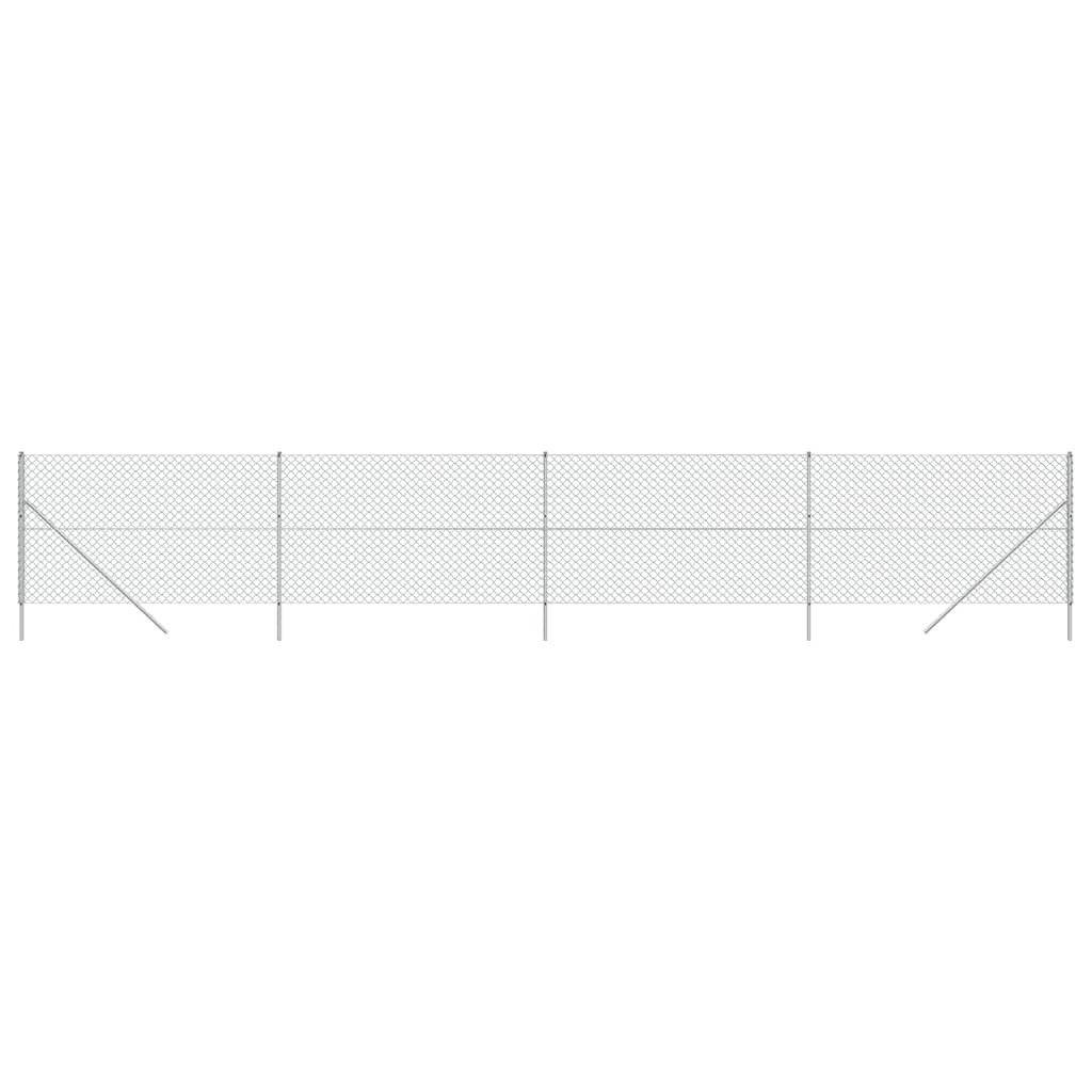 vidaXL Gartenzaun Maschendrahtzaun Silbern 1,4x10 m, günstig online kaufen