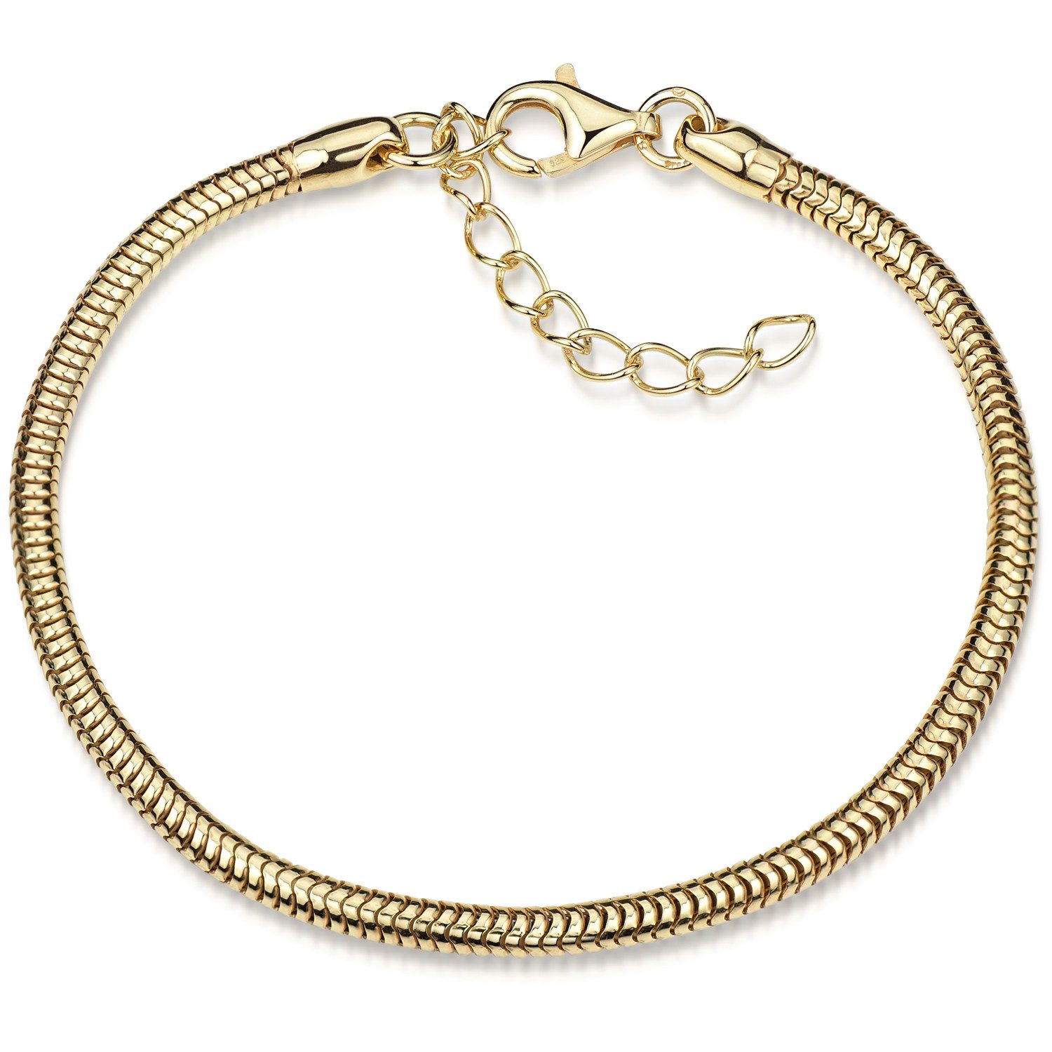 Goldarmband Damen Gelbgold Schlangenkette 18-22cm SA-153