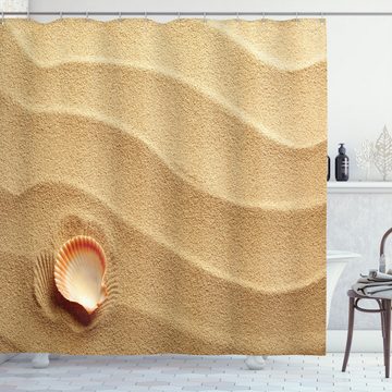 Abakuhaus Duschvorhang Moderner Digitaldruck mit 12 Haken auf Stoff Wasser Resistent Breite 175 cm, Höhe 180 cm, Tier Muscheln Yellow Sand