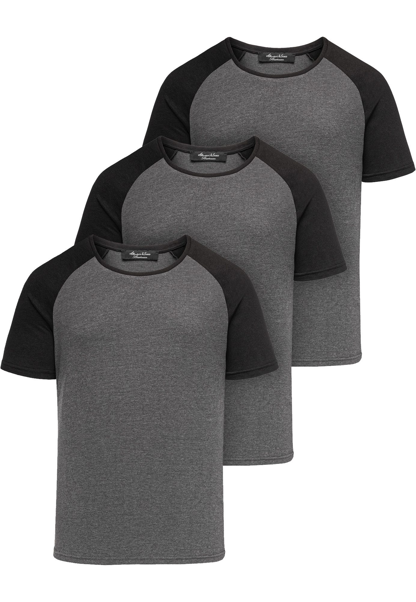 Amaci&Sons T-Shirt 3. SALEM 3er-Pack T-Shirts günstig online kaufen