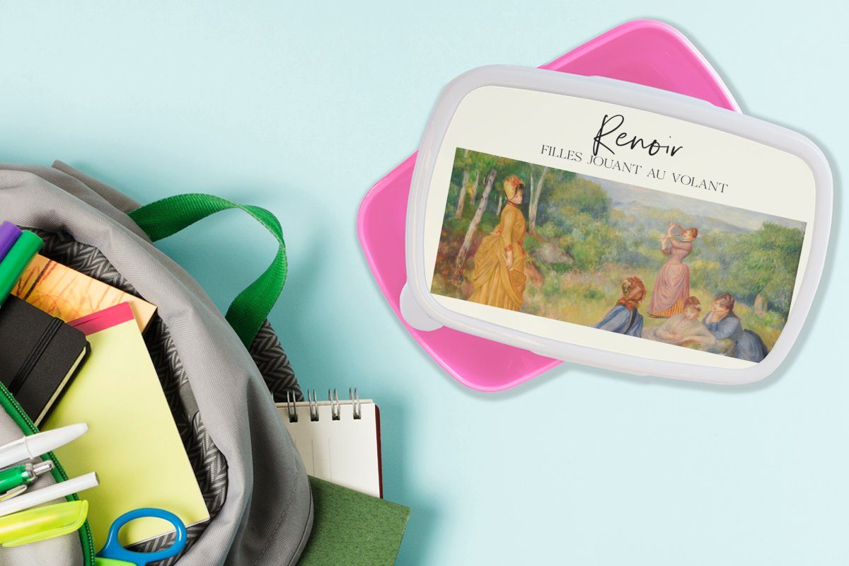 Lunchbox Meister, Snackbox, rosa Kunststoff, (2-tlg), Alte Brotdose Kinder, Mädchen, Renoir Kunststoff Kunst - - für Erwachsene, Brotbox MuchoWow