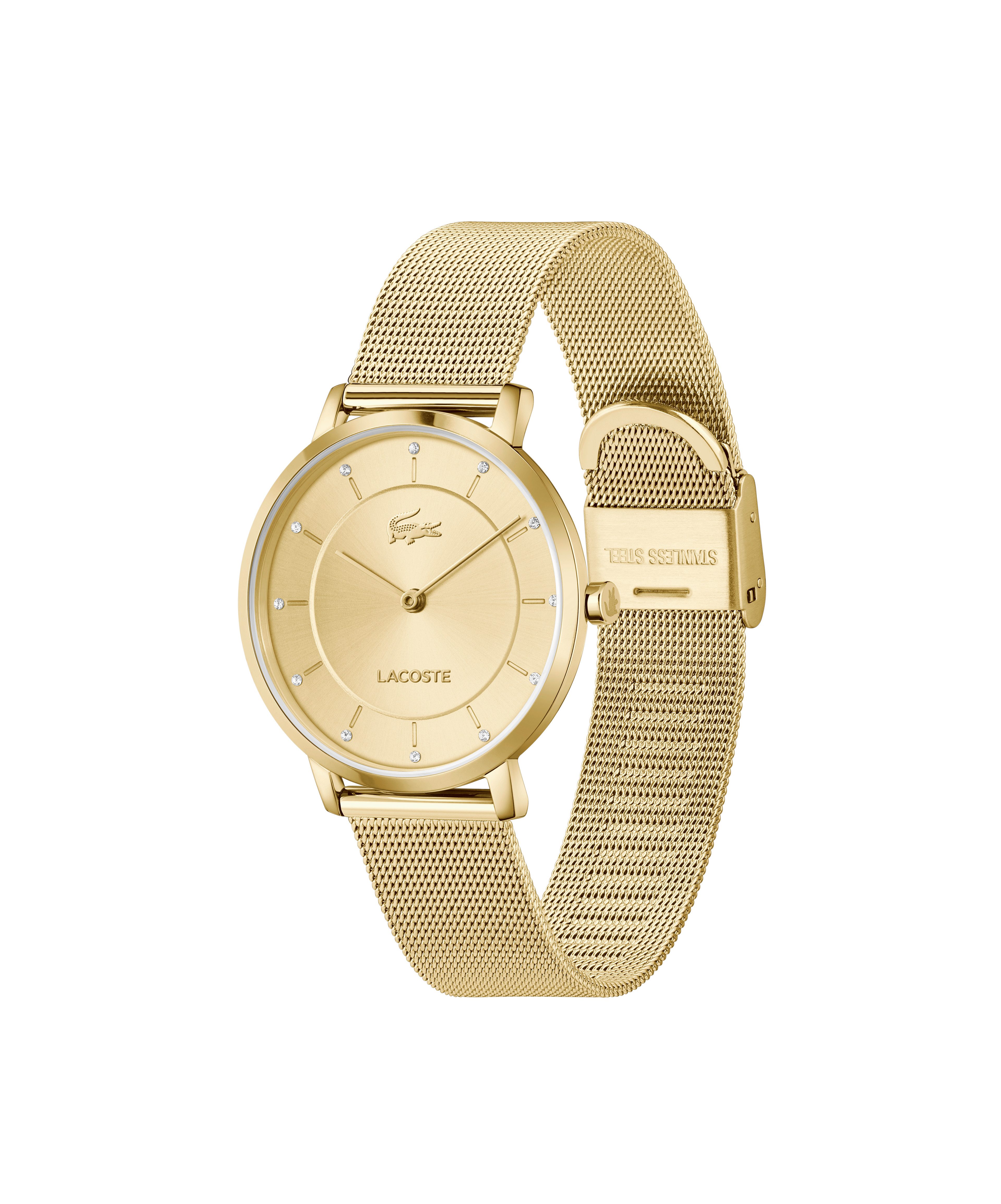 Lacoste Quarzuhr CROCORIGIN 2001474, Armbanduhr, Damenuhr, Edelstahlarmband günstig online kaufen