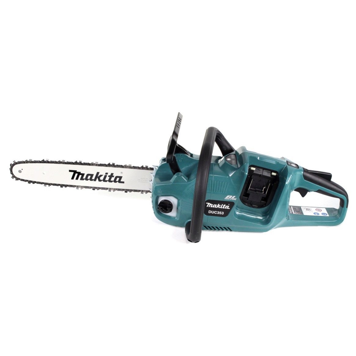 Makita Akku-Kettensäge DUC 353 RT2 Akku Kettensäge 36V (2x18V) Brushless 35 cm + 2x 5,0 Ah