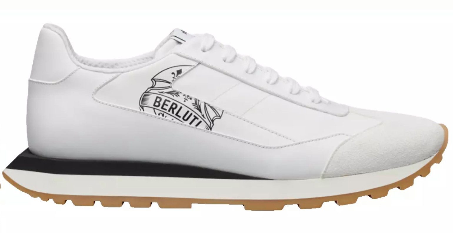 Berluti Signature Graphic Vitello Schuhe Sneaker Padded Collar, Designer-Emblem