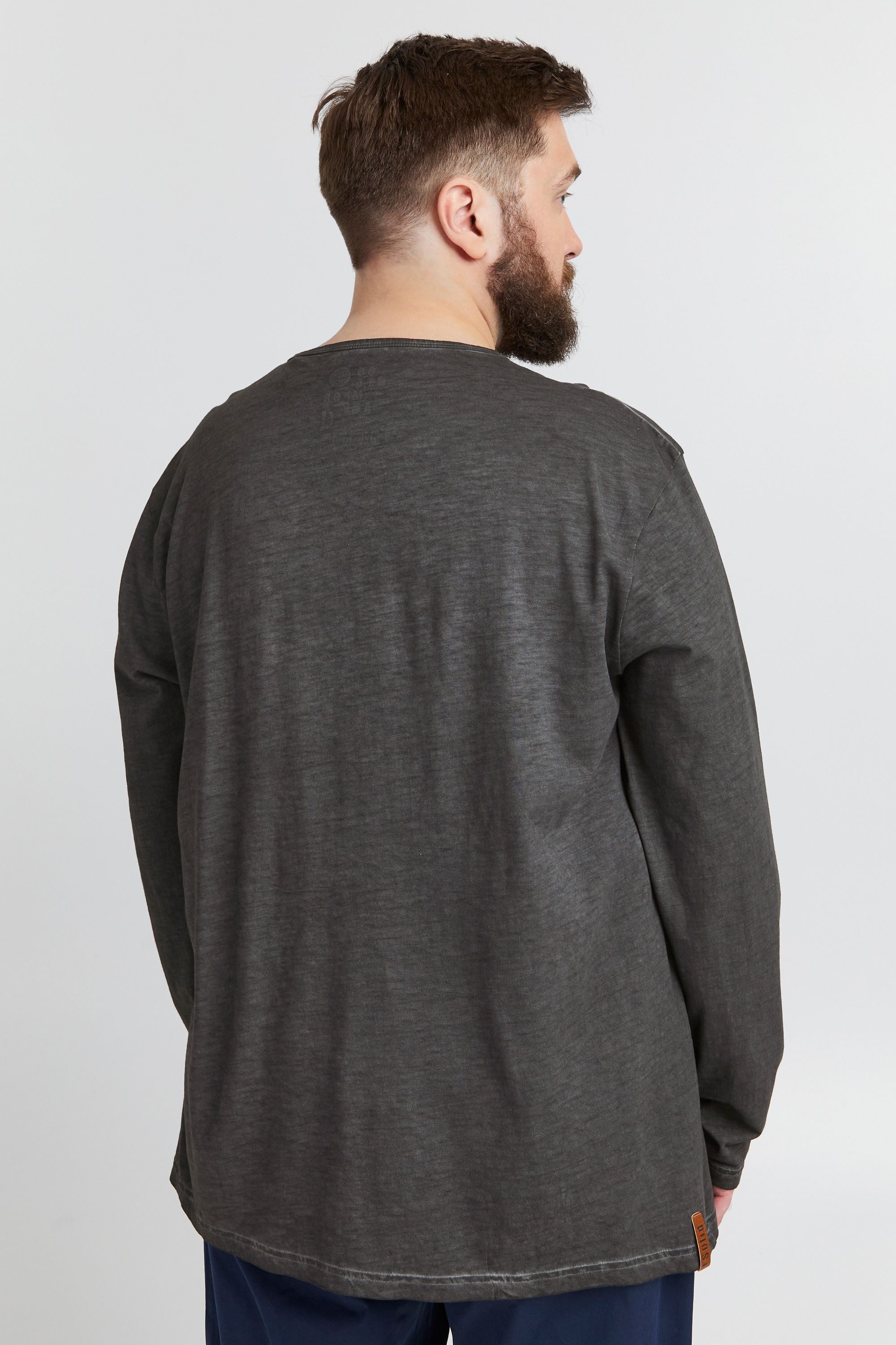 !Solid Longsleeve SDTimur Big & Tall Modisches Oberteil in großen Größen