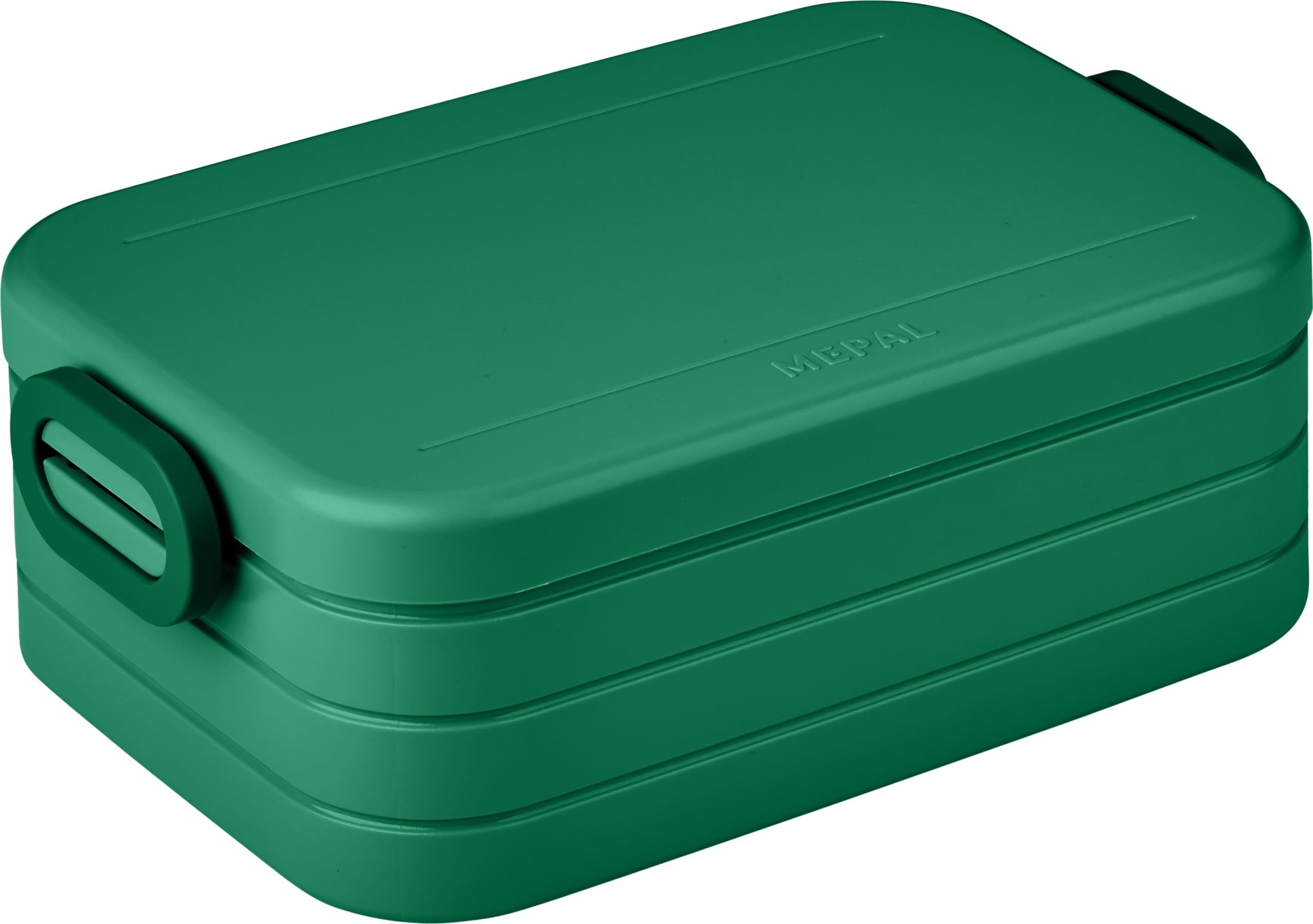Mepal Lunchbox Brotdose To Go für 2 Sandwiches oder 4 Brotscheiben, unterteilt, Kunststoff, Vivid green, ideal für Erwachsene, Meal Prep Box