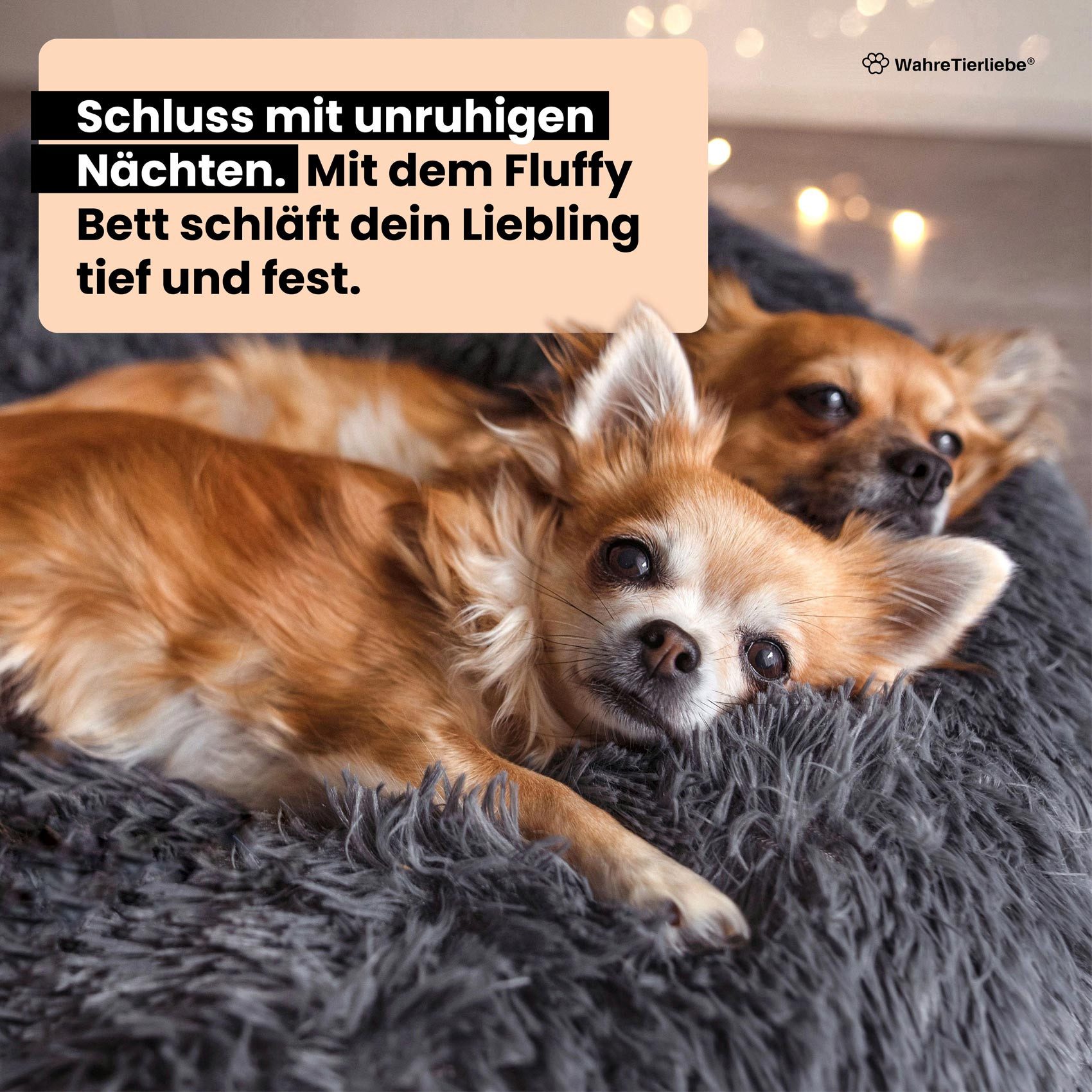 Wahre Tierliebe Tierbett - Flauschiges Hundebett günstig online kaufen