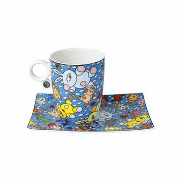 Goebel Tasse mit Untertasse Mauro Bergonzoli - Magic Bunny Expl, Fine Bone China