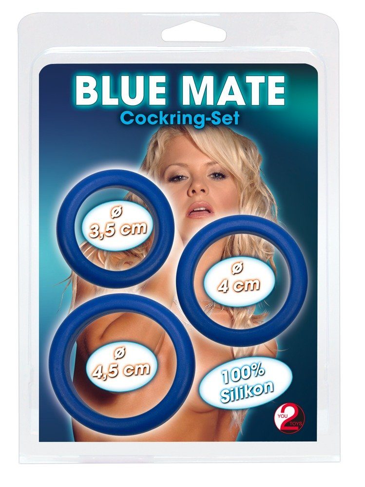 You2Toys Penisring You2Toys- Blue Mate Cockring Set 3er