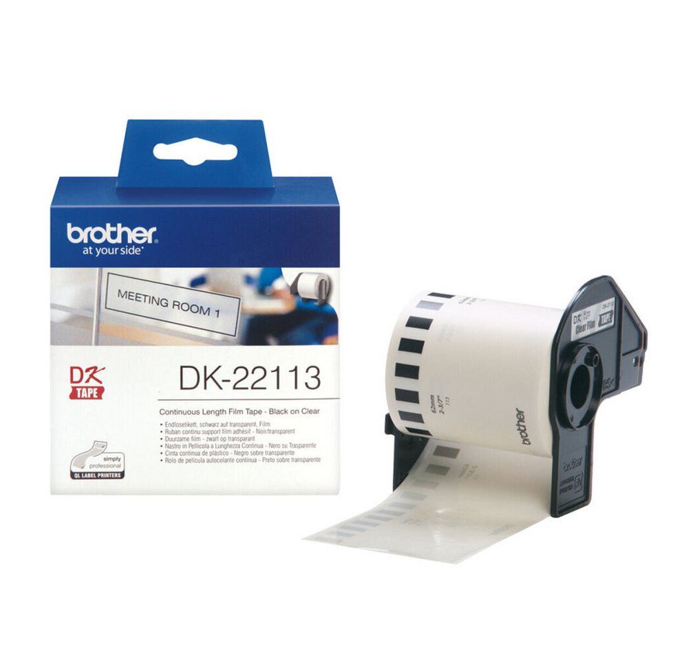 Thumbnail - Brother Druckerband Adress-Etiketten DK-22113 transparent (62mm)