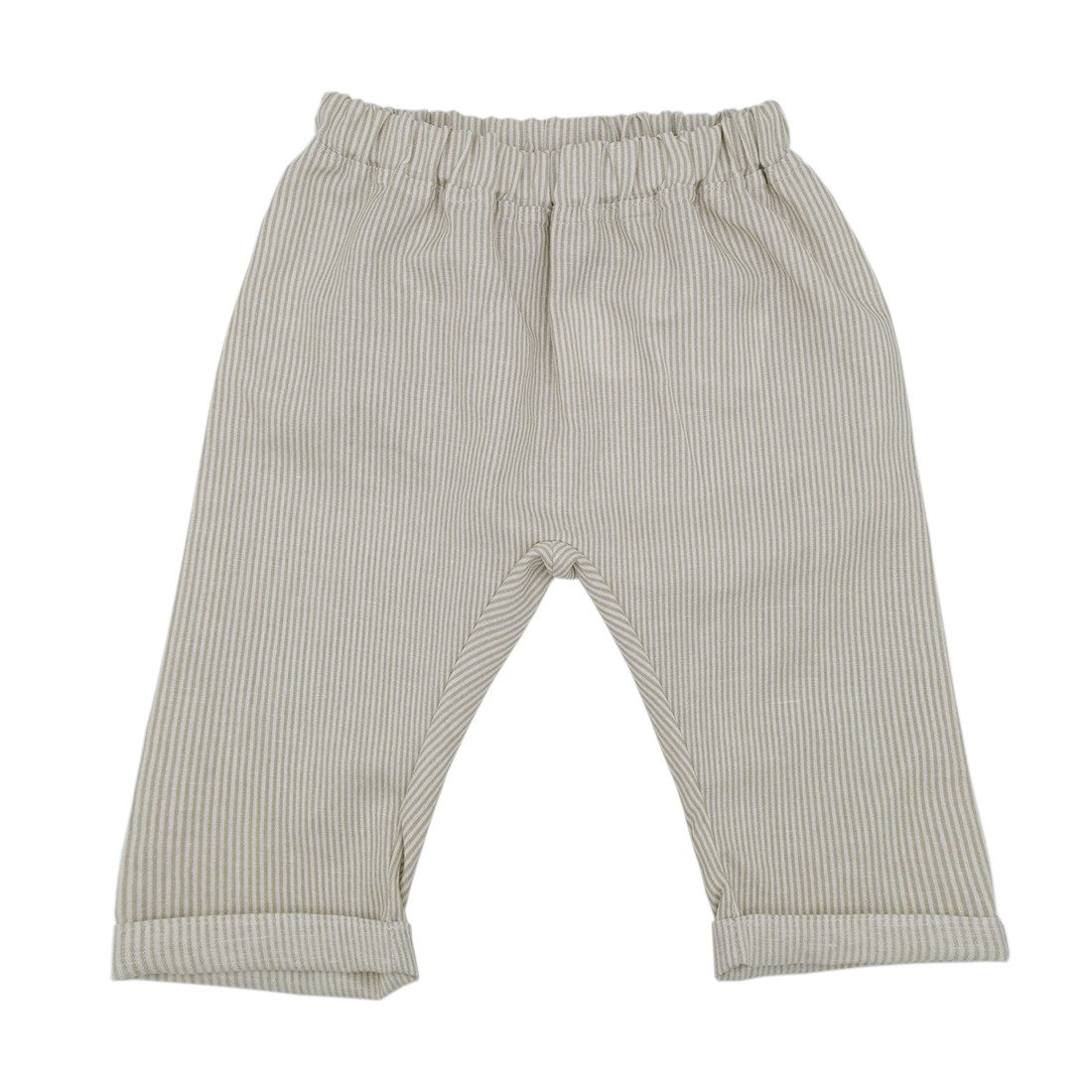 MAXIMO Stoffhose BABY BOY-Krempelhose Streifen, Leinenmischung (1-tlg)