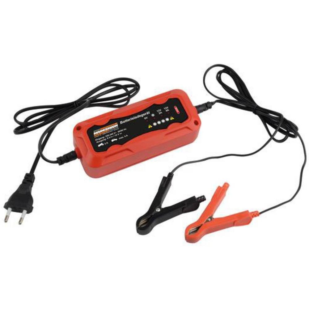 BAAS parts Automatiklader Blei/Gel/Lithium 1.5A Autobatterie-Ladegerät  (Ladeüberwachung, Ladungserhaltung), Umschaltbar 6V/12V/Lithium