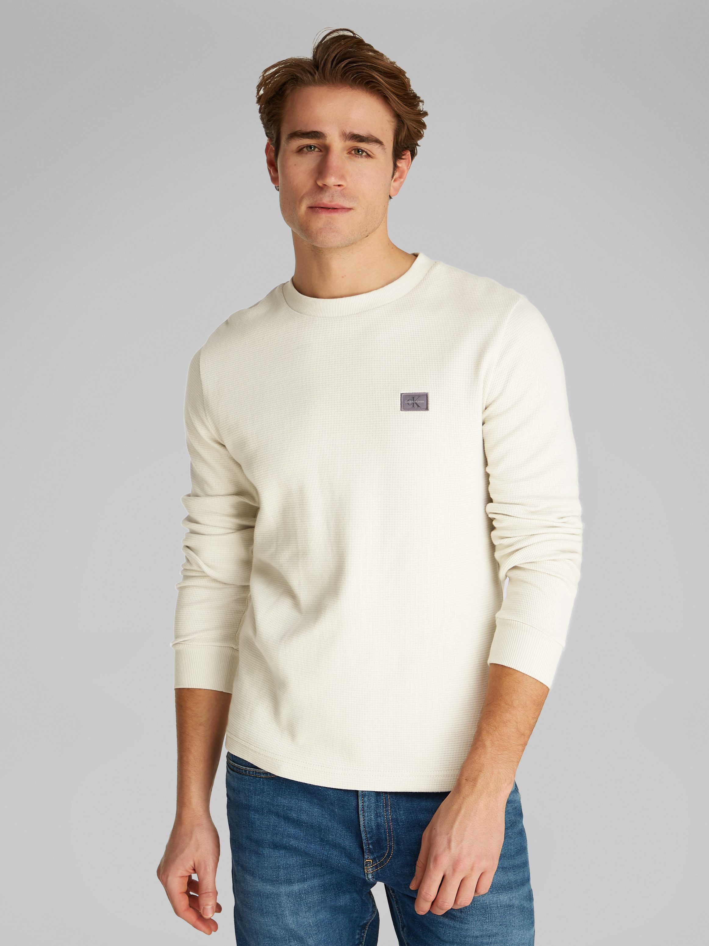 Langarmshirt WOVEN LABEL WAFFLE LS TEE