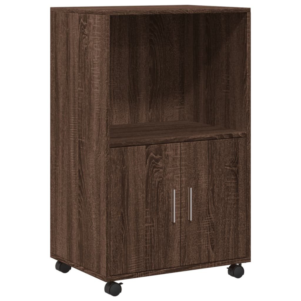 vidaXL Sideboard Rollschrank Braun Eichen-Optik 55x40x91 günstig online kaufen