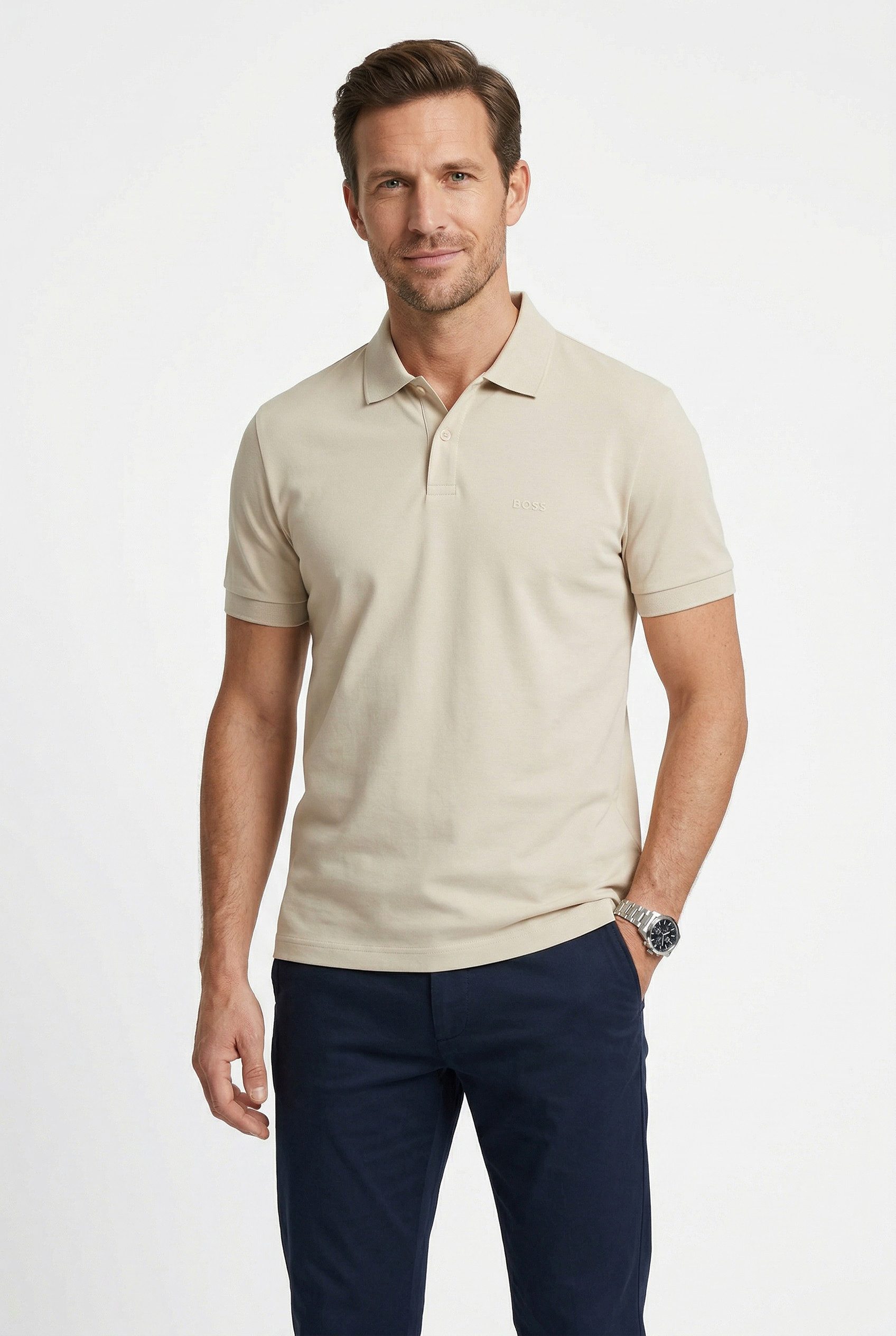 BOSS GREEN Poloshirt Pio 2 Jersey Regular Fit Cotton Jersey Polo, pflegeleicht 100% Baumwolle