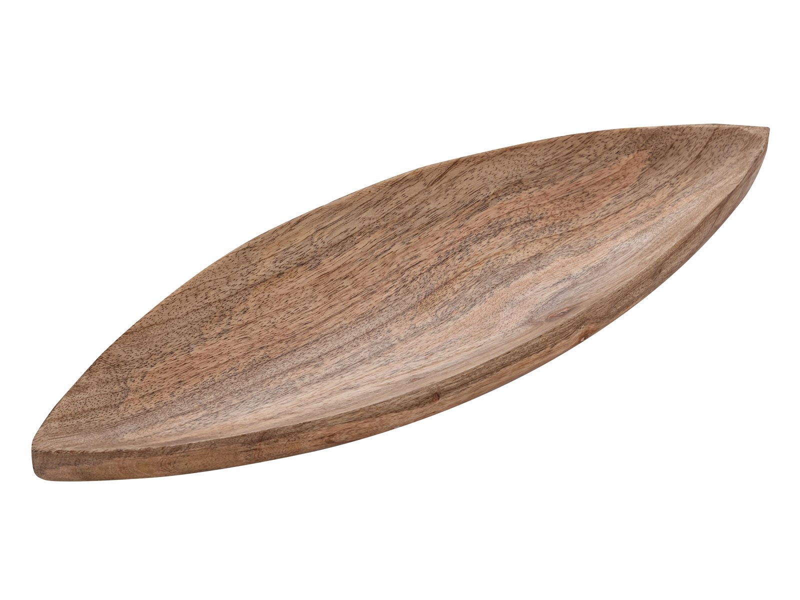 Dekoschale Dekoschale B40xH3xT14cm Holzschale Boot schiffförmig Mangoholz massiv