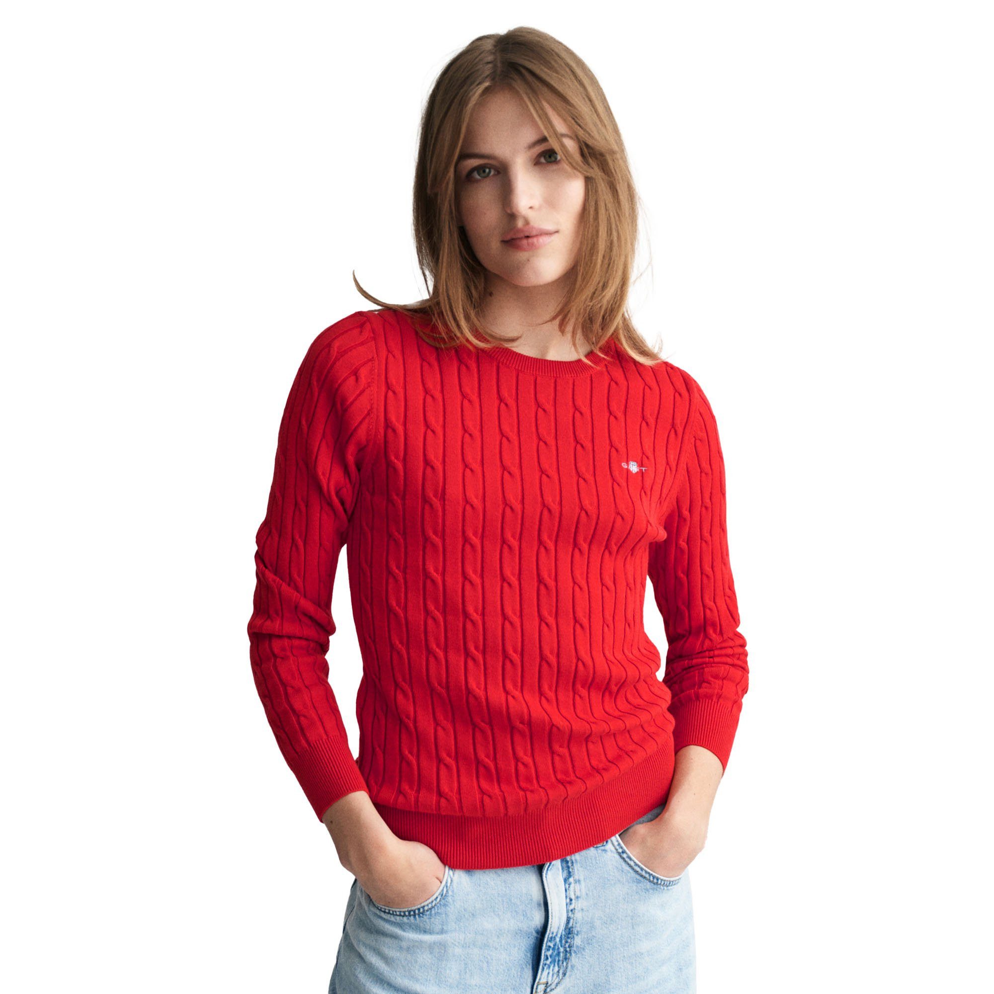 Gant Sweater Damen Strickpullover Baumwolle günstig online kaufen