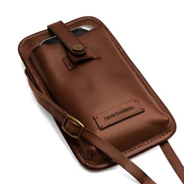 DRAKENSBERG Handytasche zum Umhängen »Vic« Vintage-Braun, Leder Smartphone Tasche mit Münz- und Geldfach für Herren, handgemacht