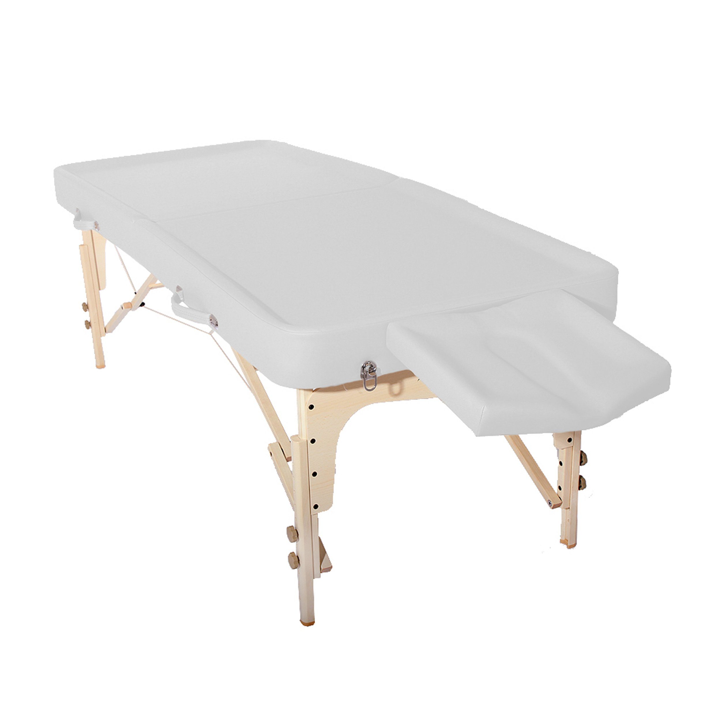 PROMAFIT Massageliege Mobile Ayurveda Therapieliege klappbar "Rio" (Set, 1-St., inkl. Kopfstütze, Kopfpolster, PU-Lederbezug, Transporttasche), Höhenverstellbar, Belastbarkeit bis 250 Kg
