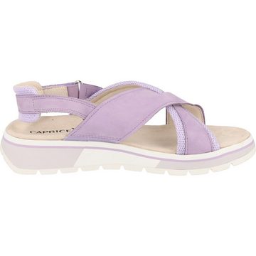 Caprice Damen Schuhe Flache Sandale Climotion 9-28704-20 Purple Klett Sandale