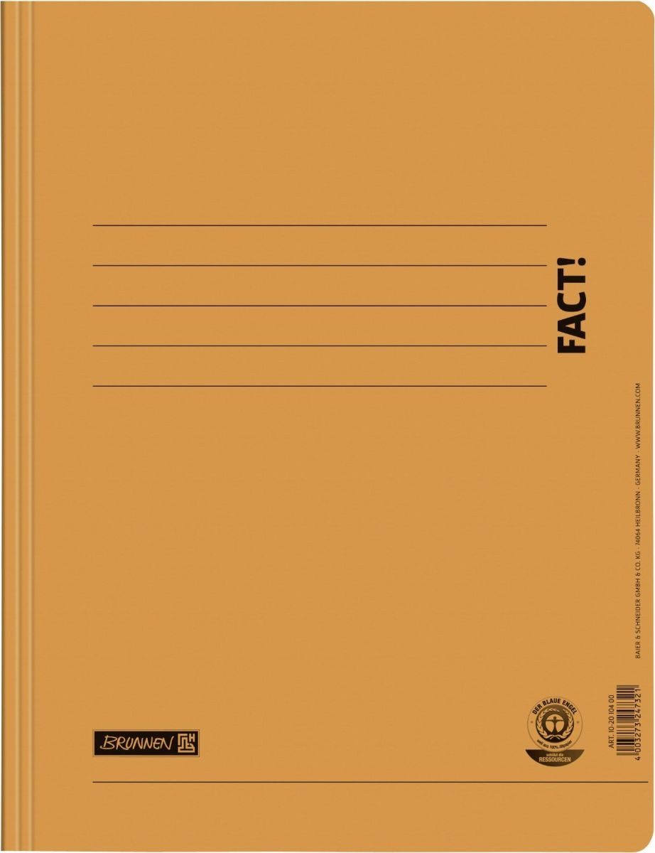 BRUNNEN Hefter Schnellhefter Fact! A4 Recycling orange (25 Stück)