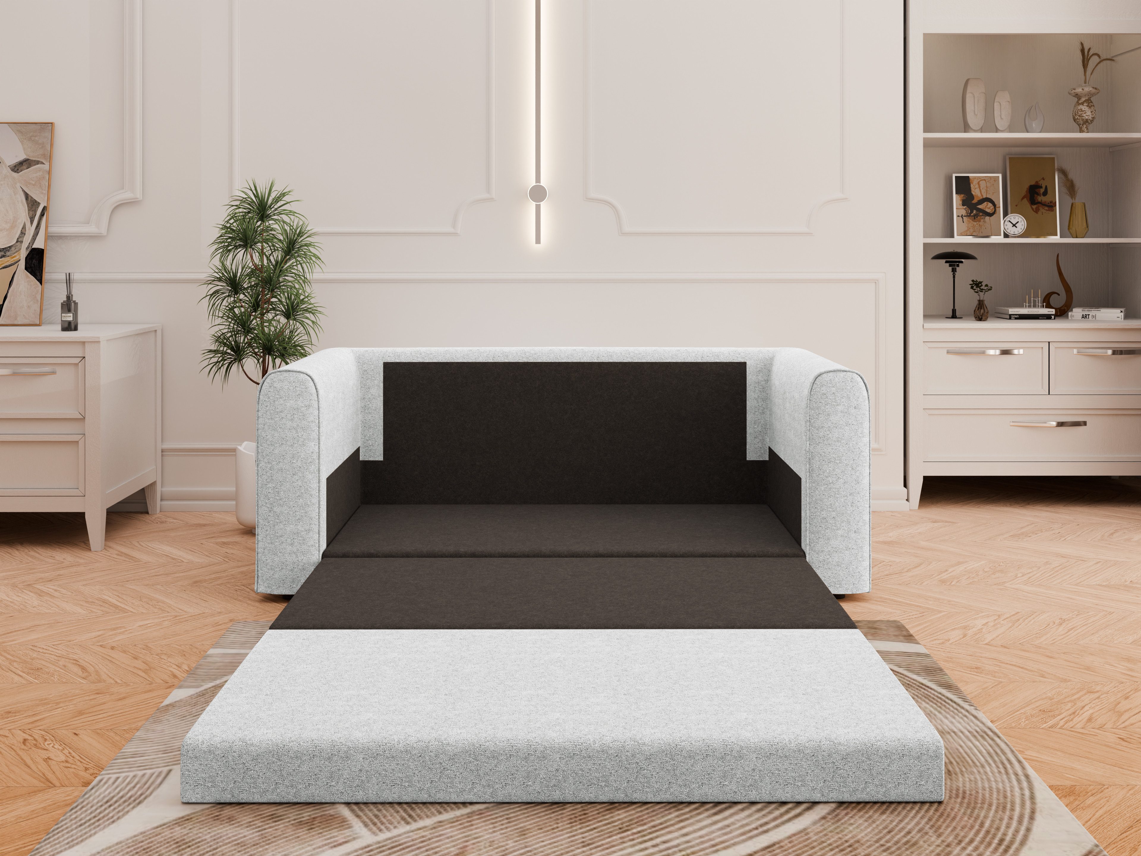 Homesy Schlafsofa Arelis – Moderne 2-Sitzer Sofa mit Bettfunktion, Bestseller, Platzsparendes Sofa mit Gästebettfunktion