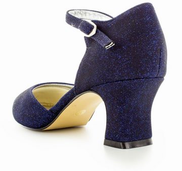 White Lady 255 magic-blue Softglitter Slingpumps