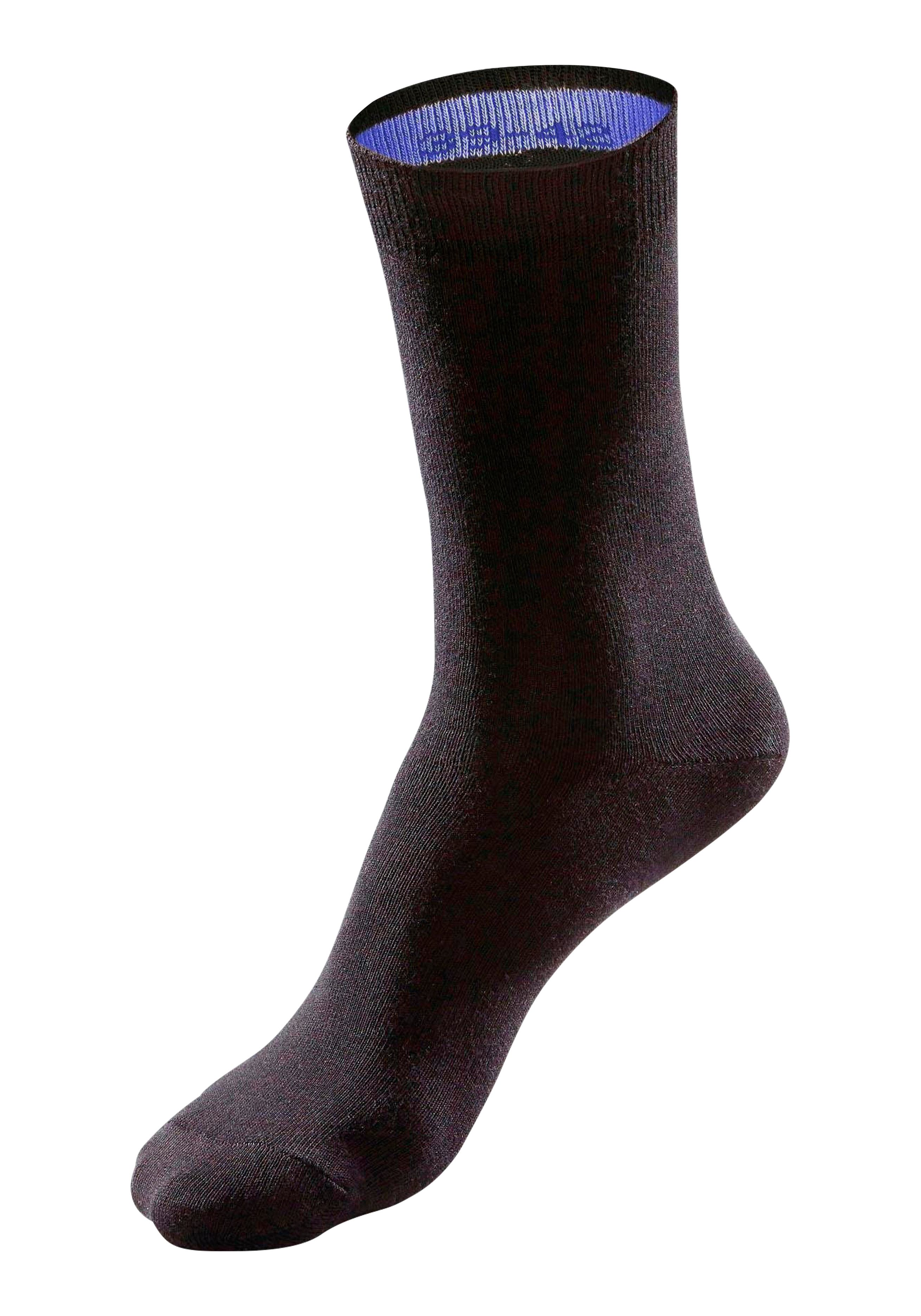 H.I.S Socken für Damen und Herren, perfekt zu sortieren mit farbigem Innenbündchen. (Box, 20-Paar) in praktischer Geschenkbox, für Beruf und Freizeit