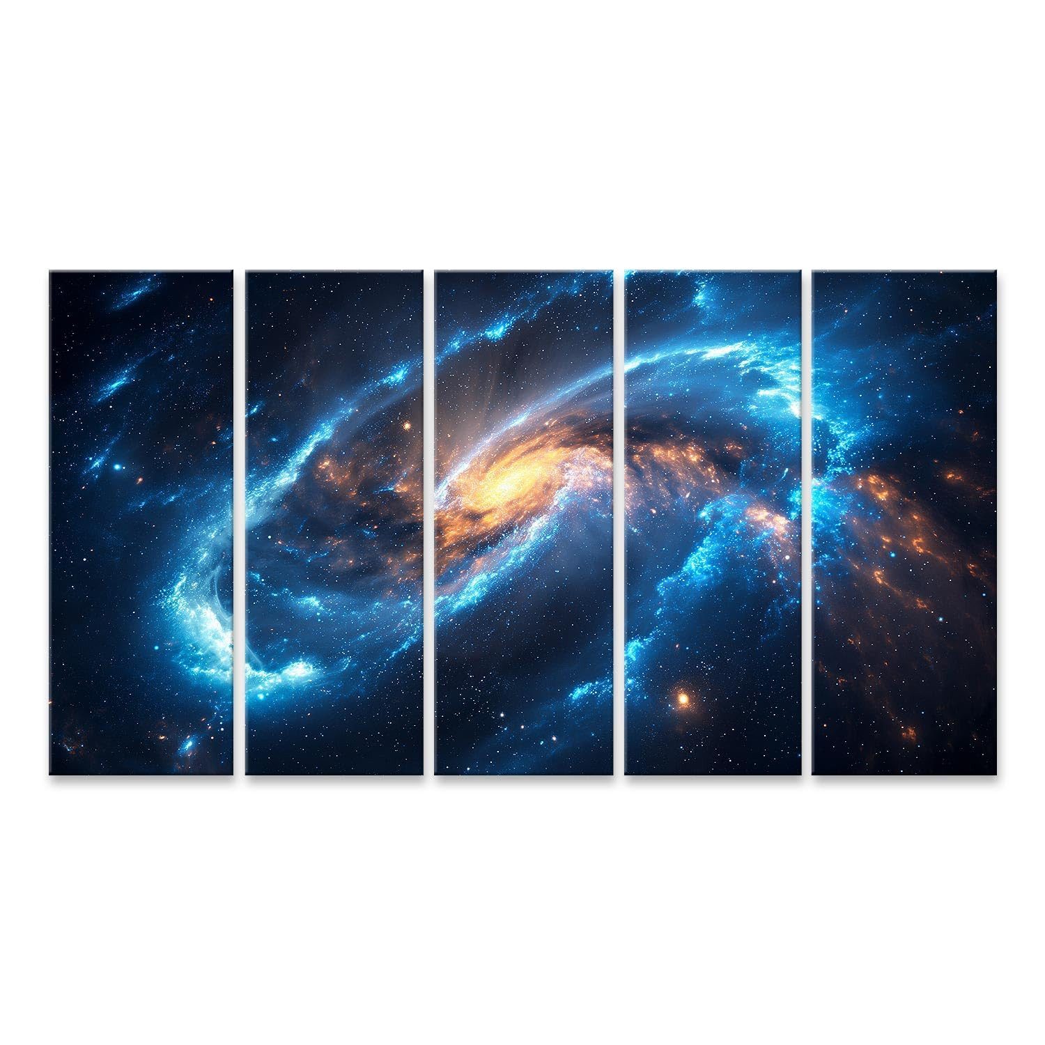 islandburner Leinwandbild Galaxie und leuchtende Sterne im Universum