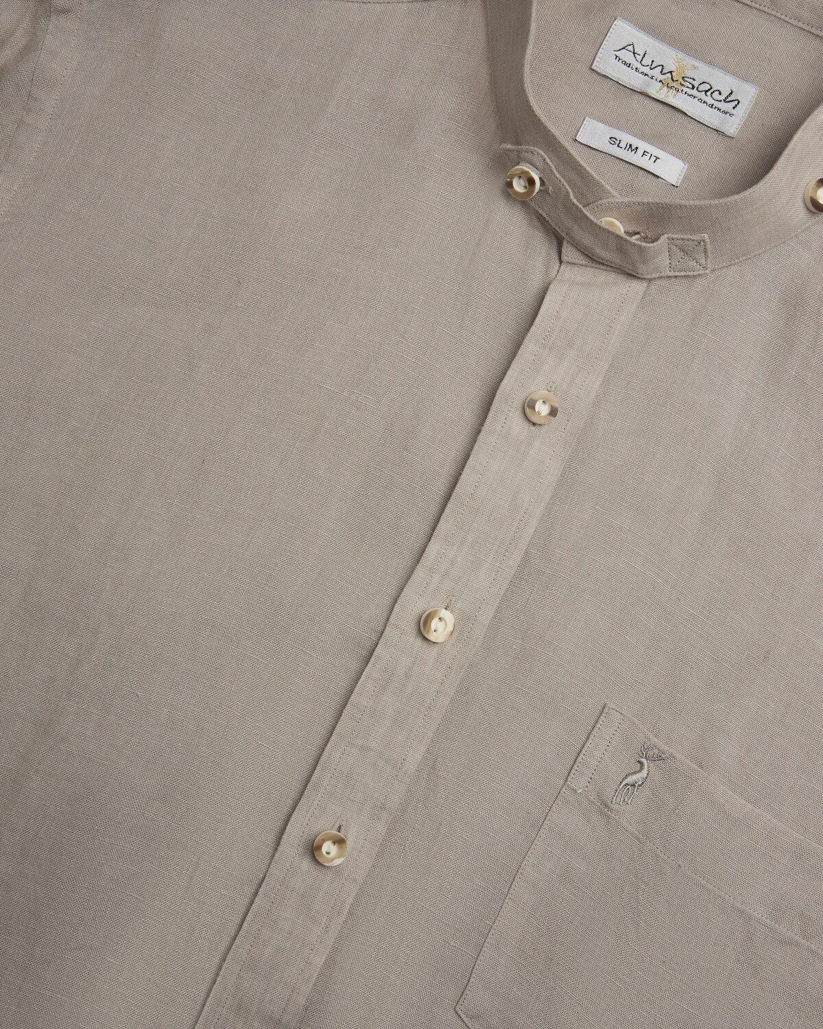 Almsach Trachtenhemd Slim Fit Leinenhemd