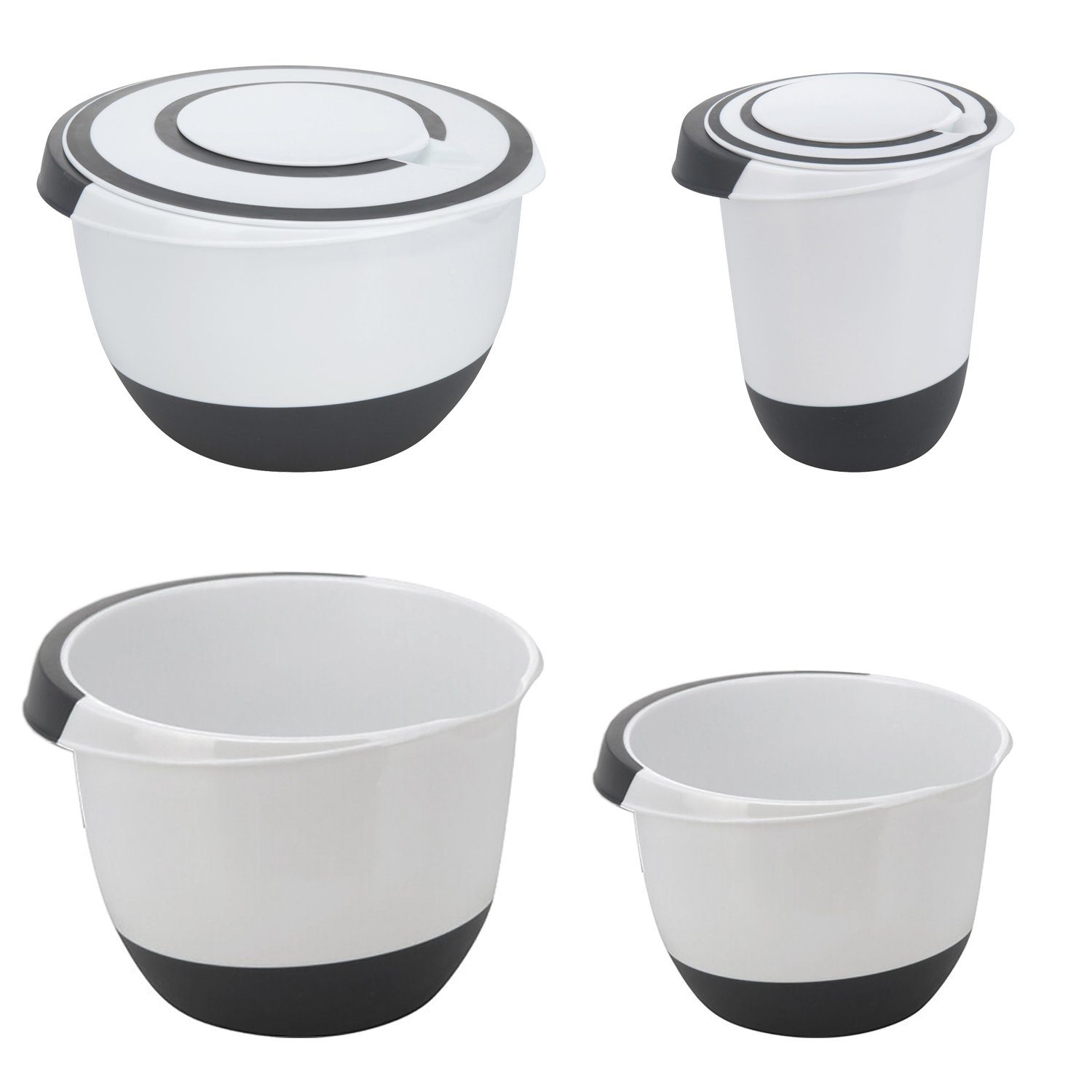Müslischale 4er Set Rührschüssel Mixschüssel Schüssel 3,5L,5L,1,5L, 2L