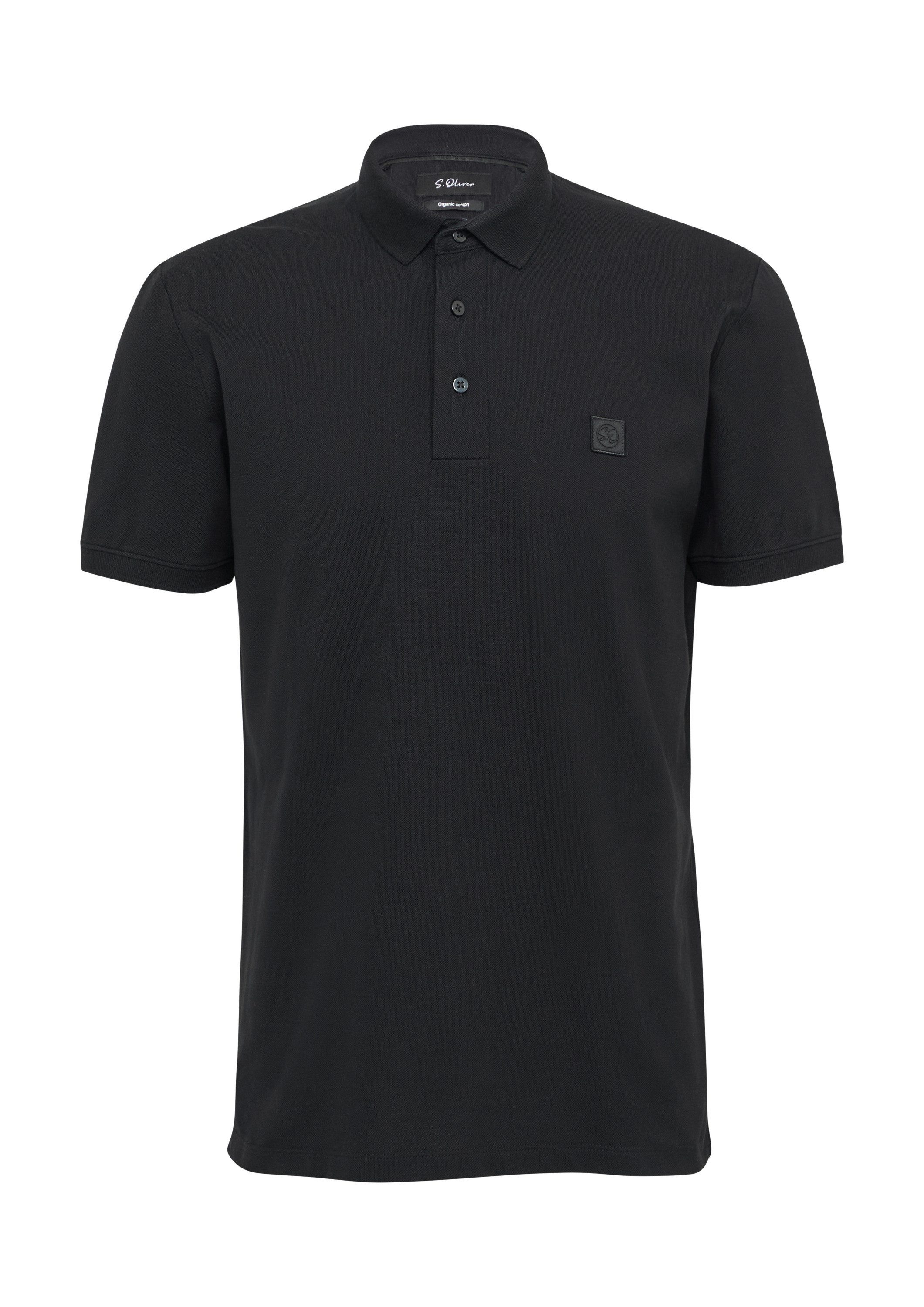 s.Oliver Kurzarmshirt Polo-Shirt Piqué-Poloshirt aus Baumwollstretch mit La günstig online kaufen