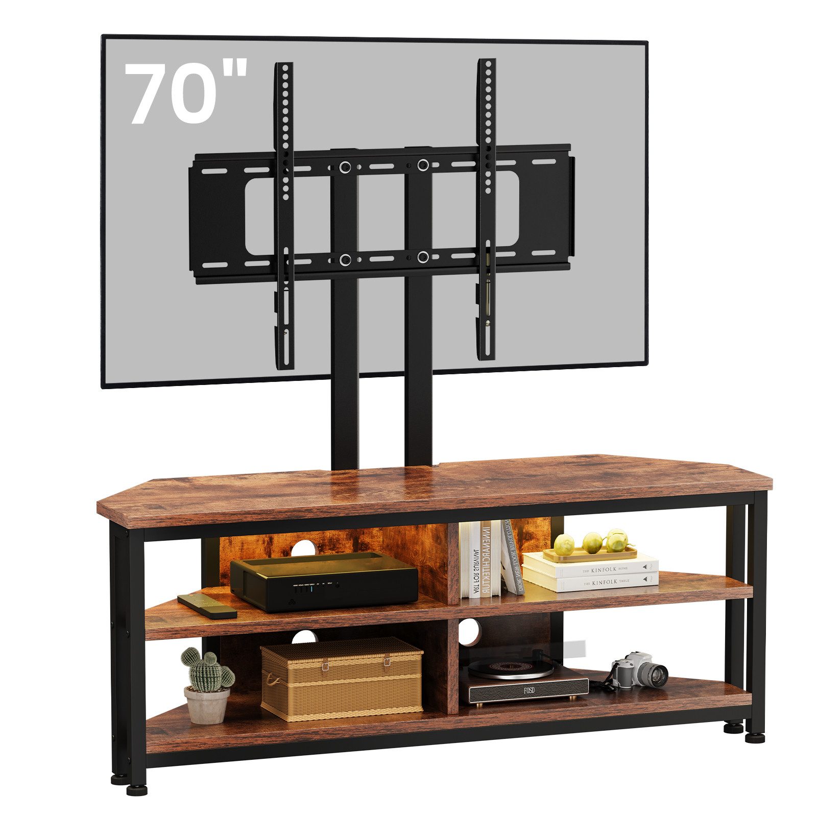 Dripex Lowboard TV Eckschrank Eckkommode Schrank mit LED Beleuchtung, 106cm günstig online kaufen