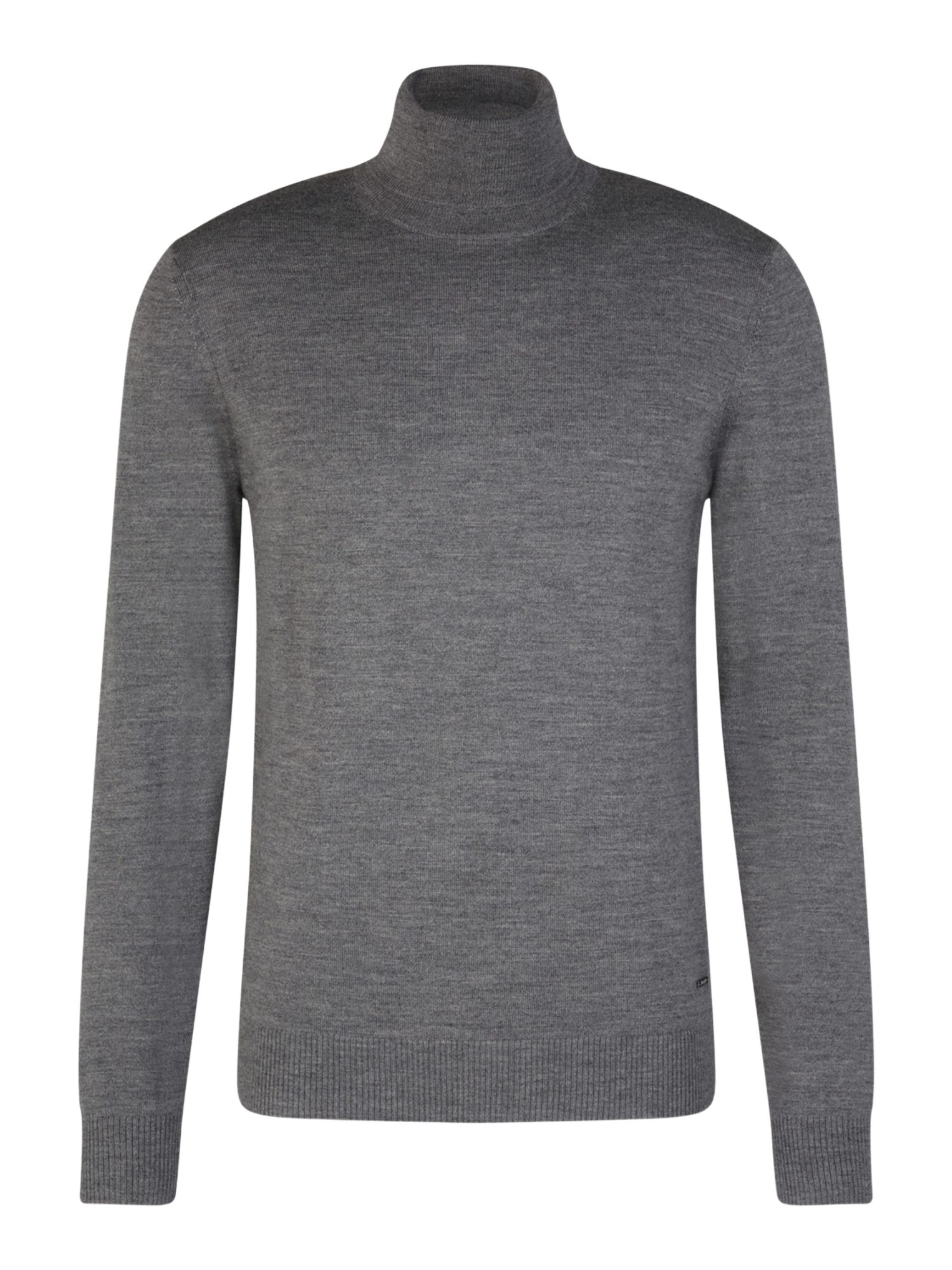 JOOP! Strickpullover grau,Casual,Wolle,Unifarben,Rollkragen,Gerade