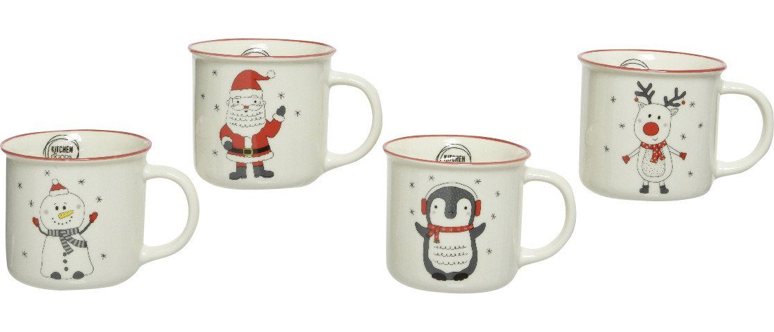 Kaemingk Weihnachtsfigur Kaemingk Porzellanbecher mit Wintermotiv günstig online kaufen