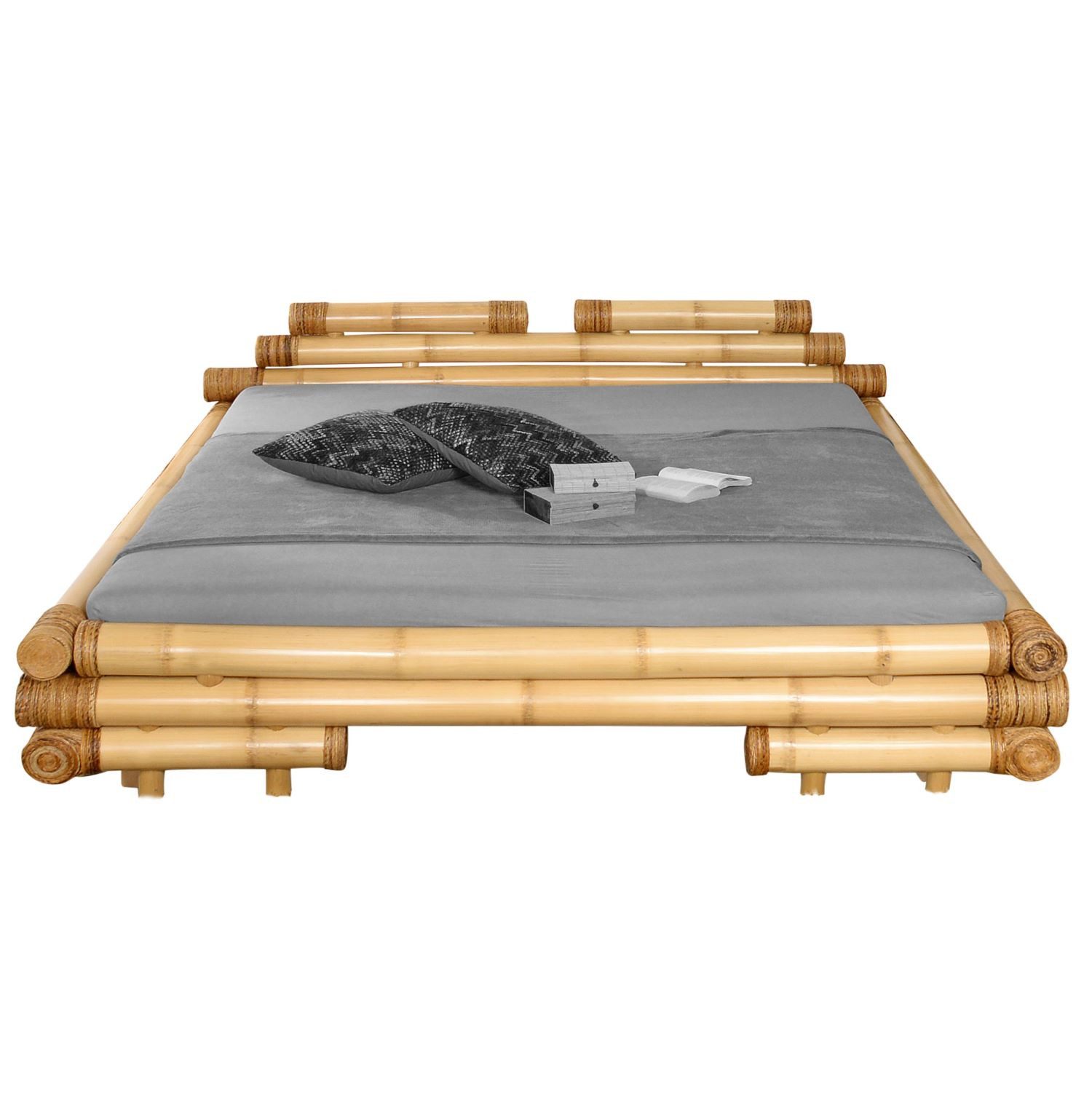 Bambus-Lounge Bettgestell Bettgestell Meiji Bambusbett Bettrahmen Schlafzimmer Rattanbett