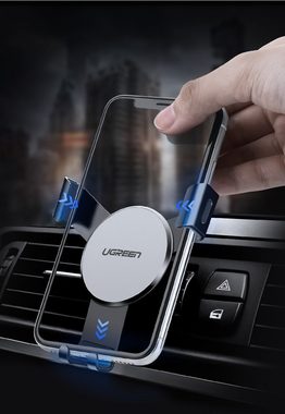 UGREEN KFZ Handy-Halterung Schwerkrafthalter für Lüftungsgitter Pkw silber Smartphone-Halterung